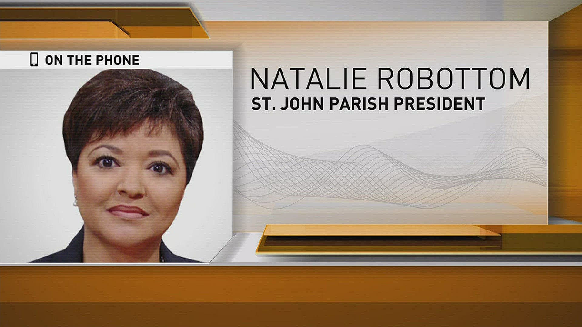 Parish President Natalie Robottom talks about the mandatory evacuation of areas north of the I-55 off-ramp.