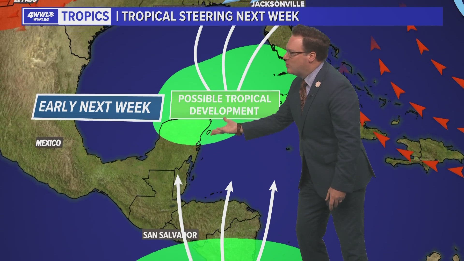 A shift in the upper pattern could open us up to a tropical disturbance next week.