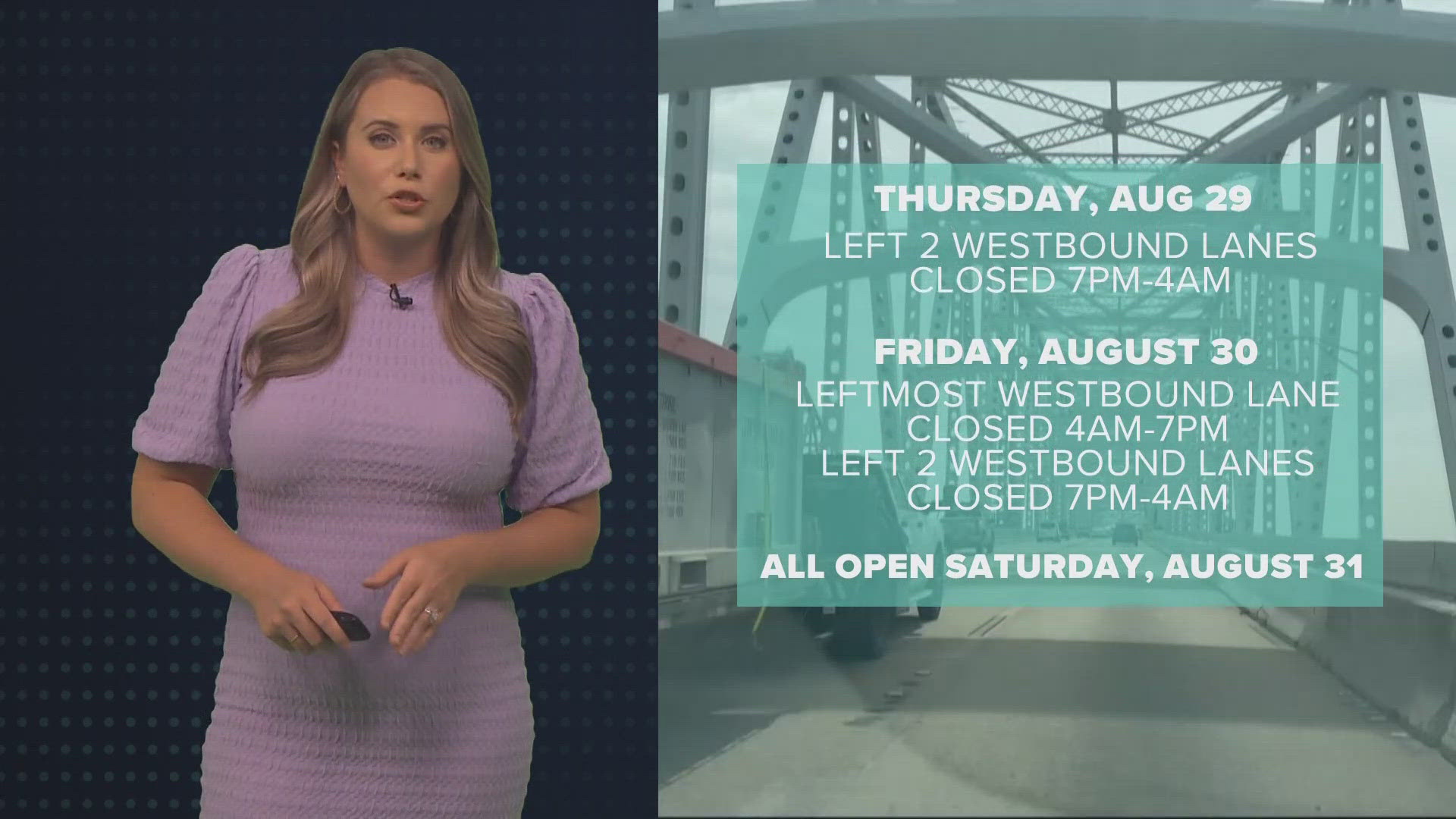 If you’re frustrated with bridge traffic on the Crescent City Connection, hang onto your seatbelt. There are more lane closures coming up this weekend.