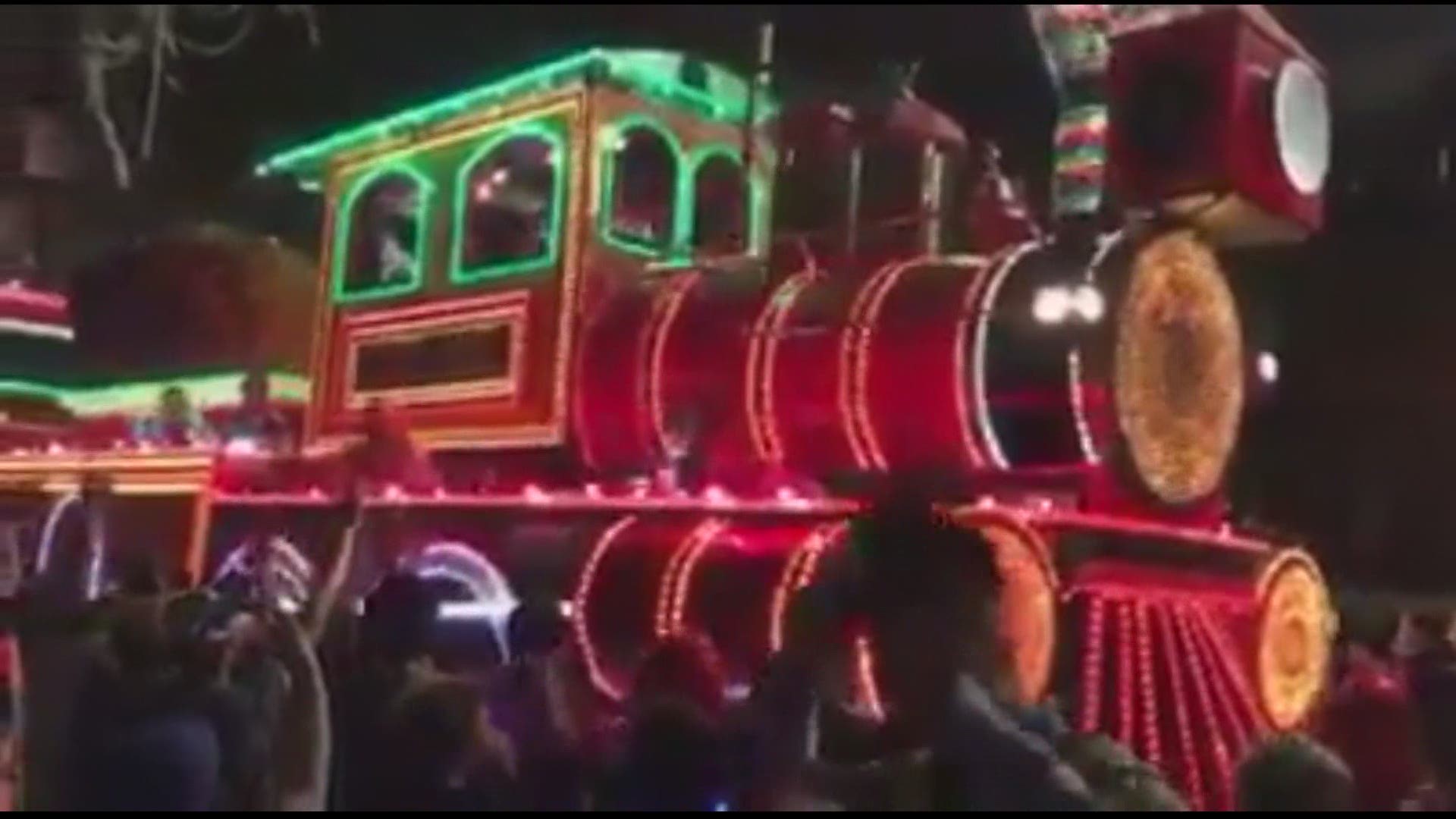 One of the longest floats in all of Carnival, the Smokey Mary from the Krewe of Orpheus, will be on display again on Lundi Gras night.