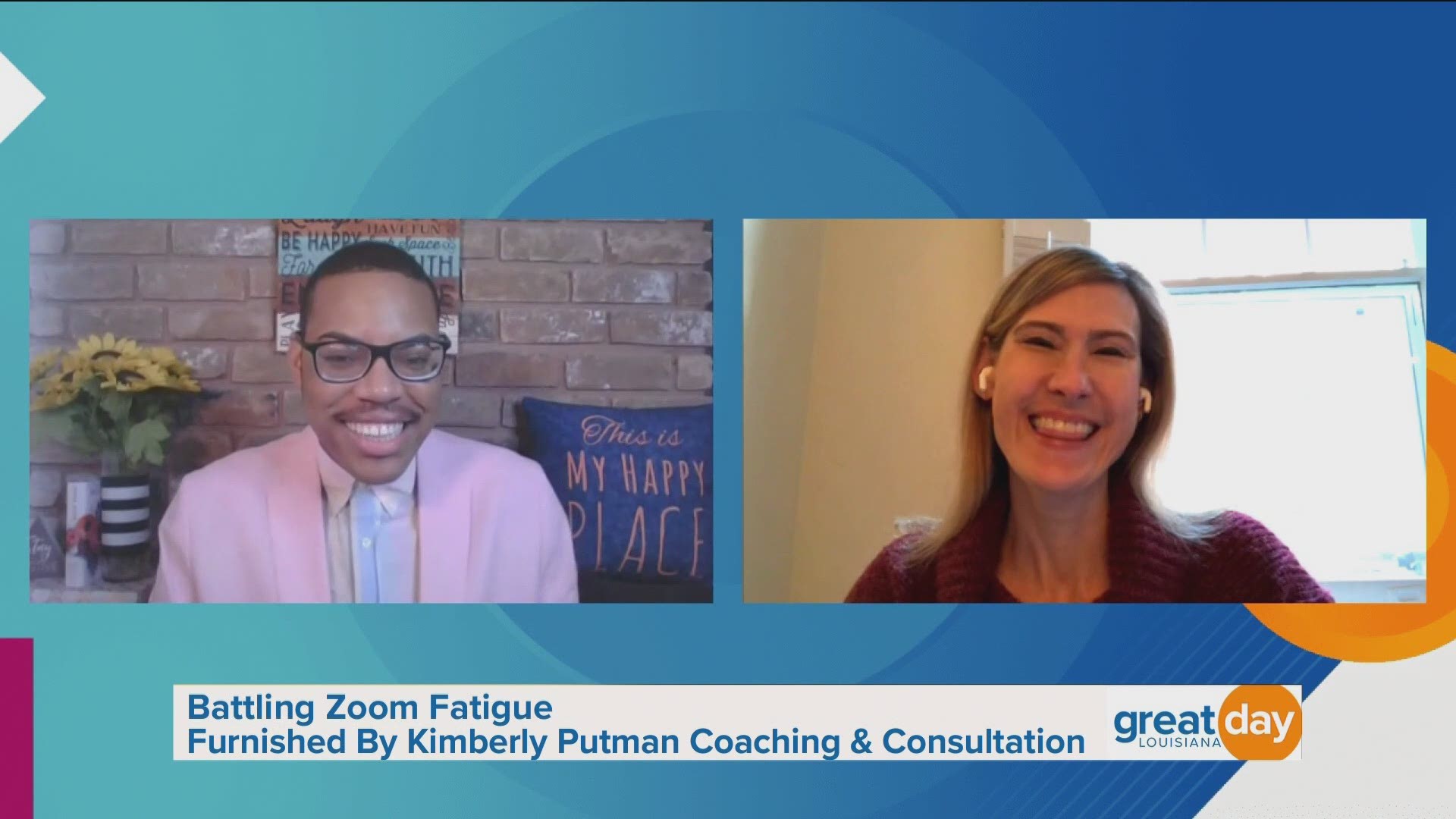 Business coach Kimberly Putman discussed remedies to combat zoom or video conferencing fatigue.
