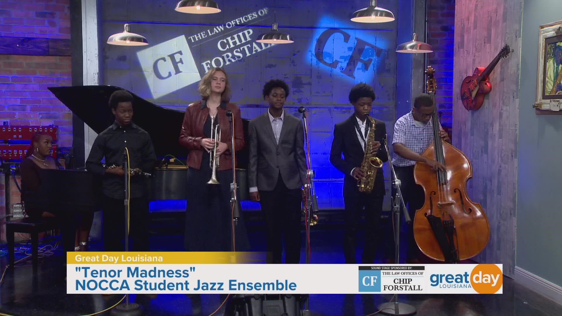The New Orleans Center for Creative Arts jazz ensemble performed.