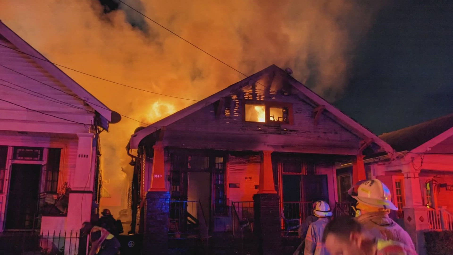 Three fires were fought by New Orleans firefighters Sunday and overnight. There was plenty of damage but no people were injured.