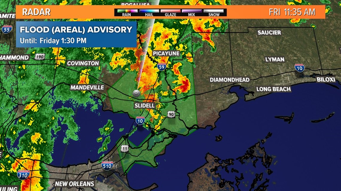 Flood advisory for Orleans, St. Tammany parishes until 1:30 p.m ...