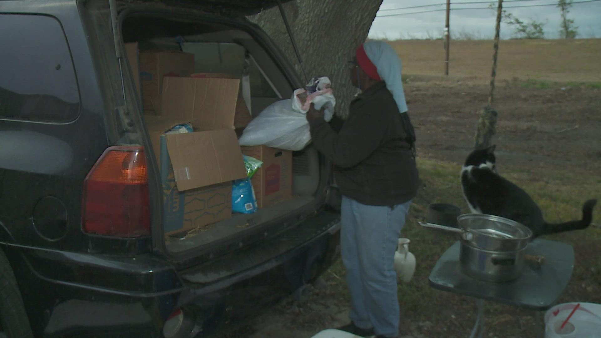 A woman still living in her van with 55 rescued animals months after Ida receives much-needed help from the community.