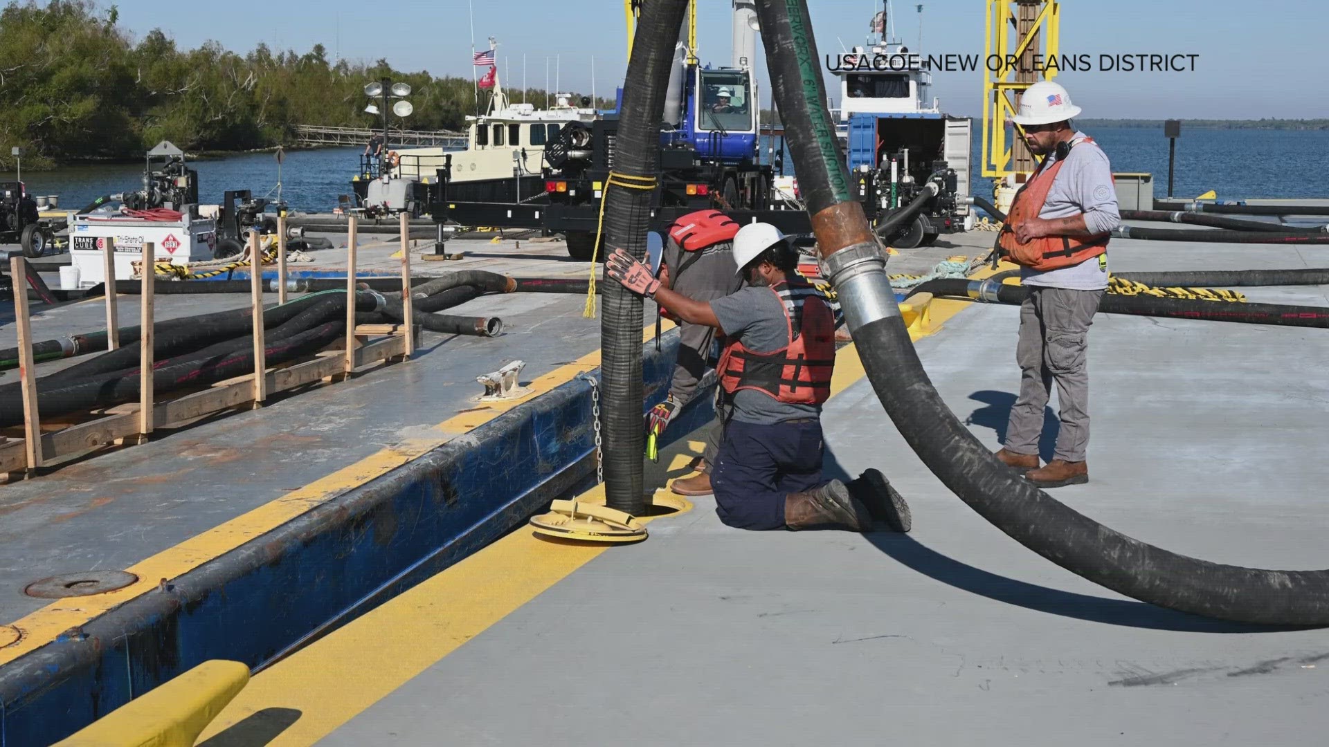 The latest projections by the Corps says that increased flows on the Mississippi and the augmentation of the underwater sill have played a part in slowing the wedge.