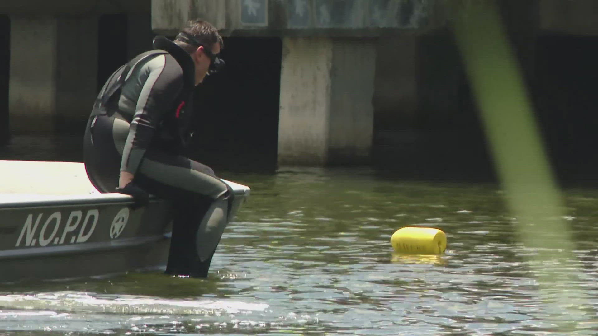 The search in Bayou St. John for human remains is over for now. Most of the day, about a dozen police officers were at the scene where partial remains were found.