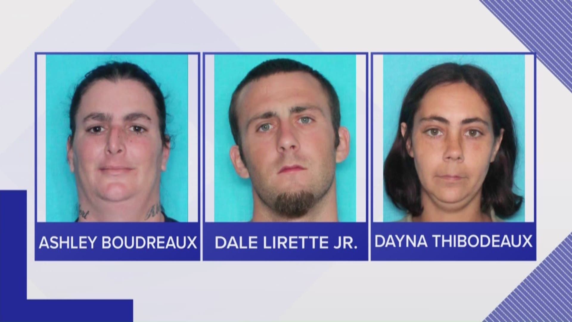 The three are accused of drugging the victim, driving her around and selling her to men for sex in exchange for drugs or money. 