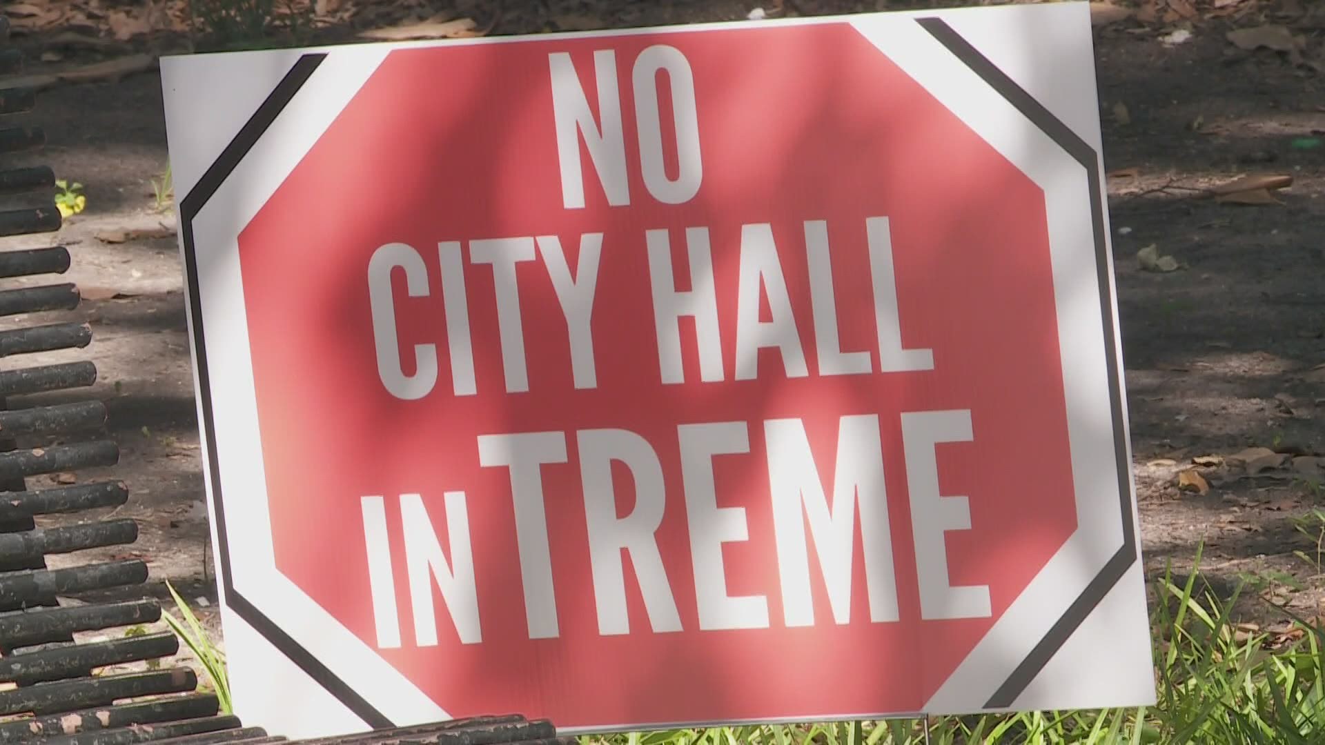 After several protests in the city, Mayor Cantrell said she will no longer move city hall to the Municipal Auditorium.