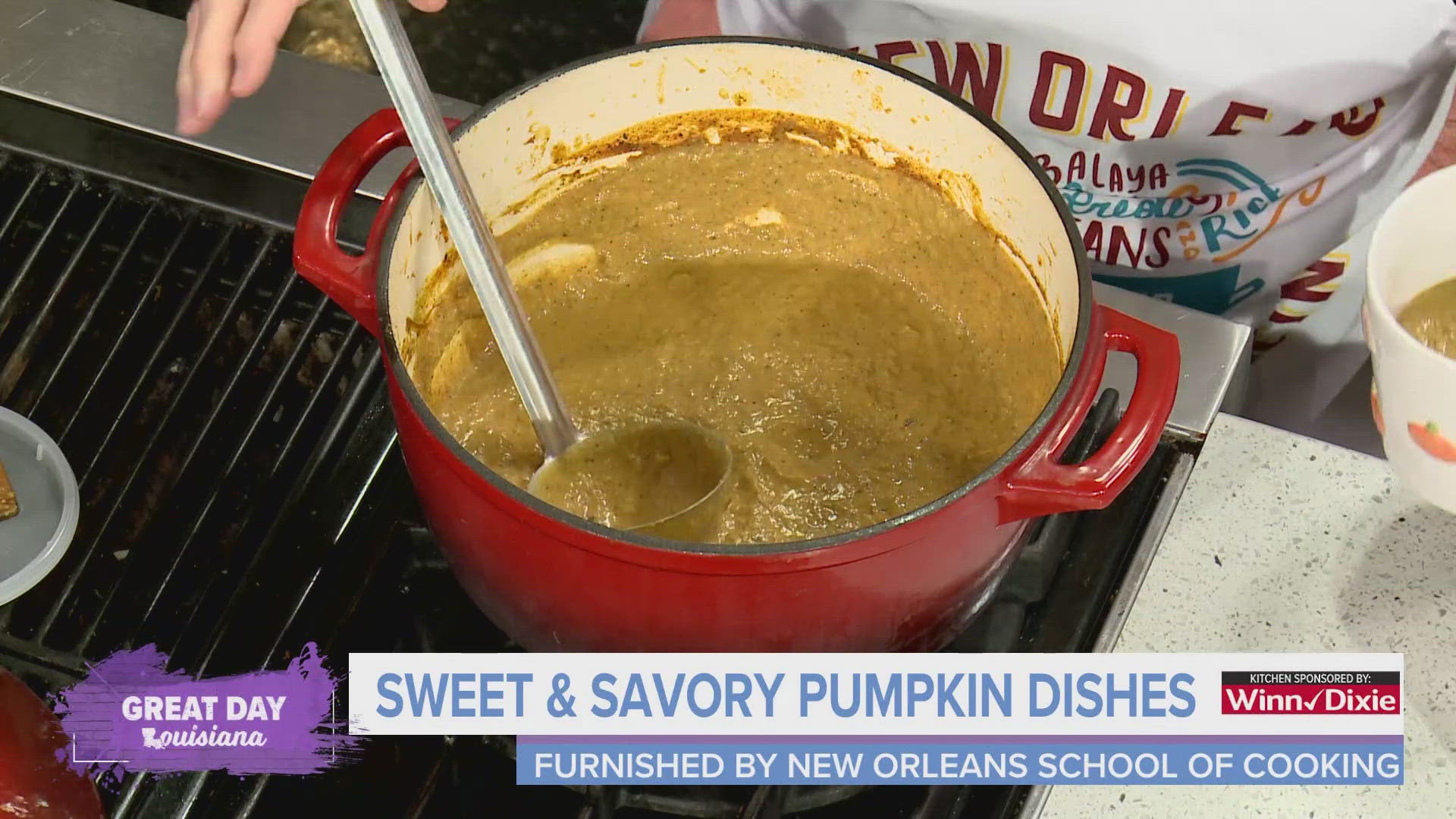 Harriet Robin joins us in the Winn-Dixie Kitchen to share the recipe for her pumpkin bisque.