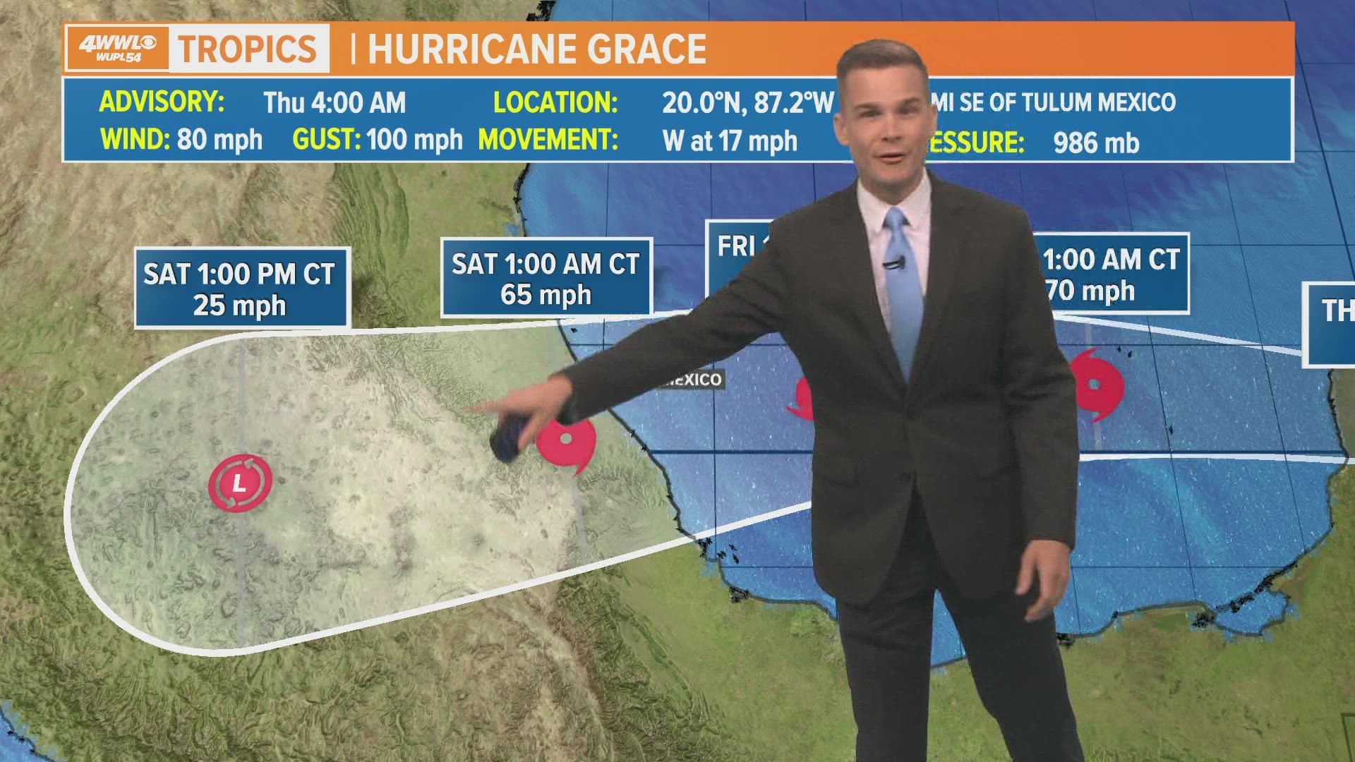 Thursday Morning Tropical Update: Hurricane Grace heads to Mexico