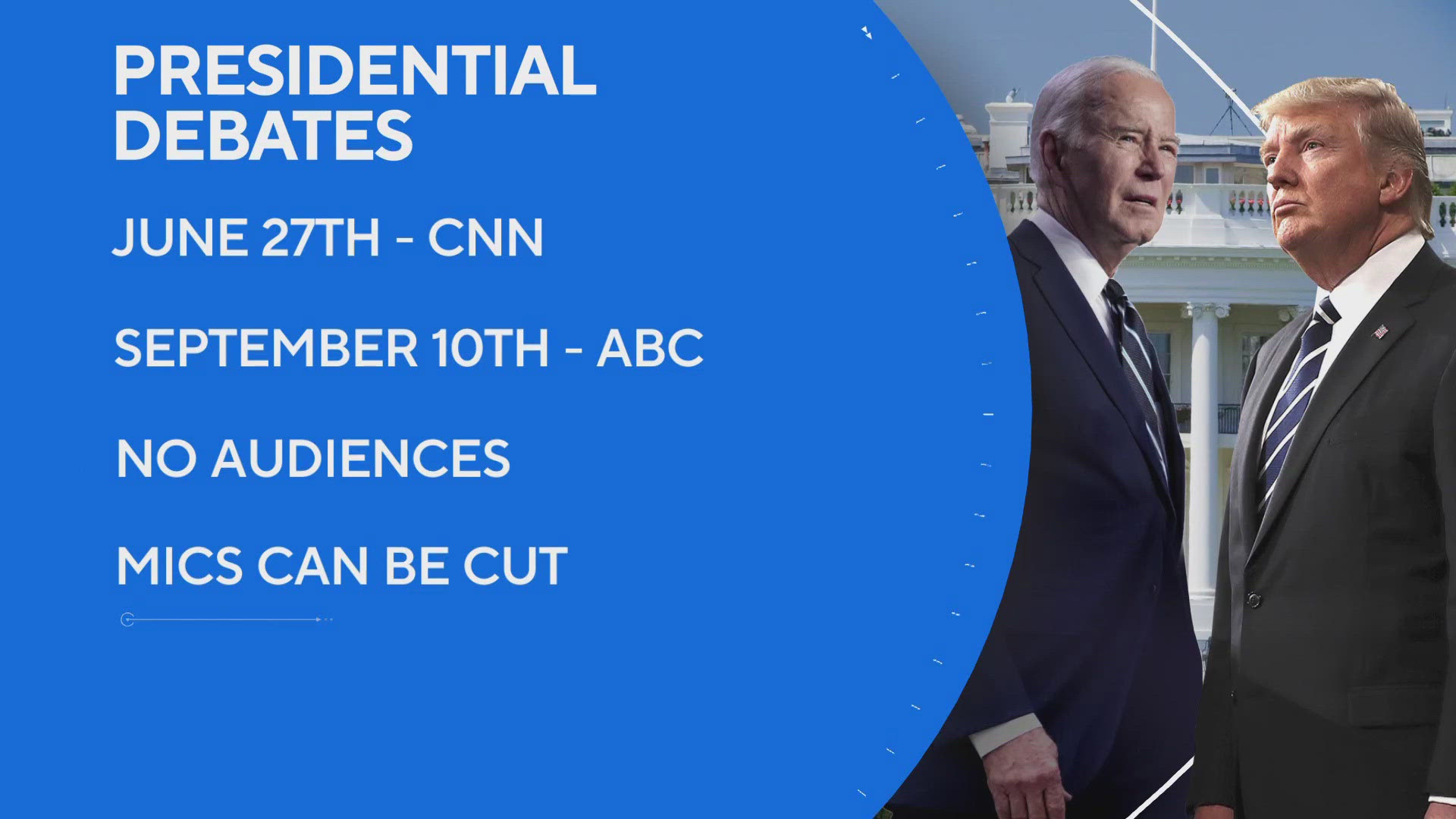 The first debate is set for June 27 hosted by CNN in Atlanta.