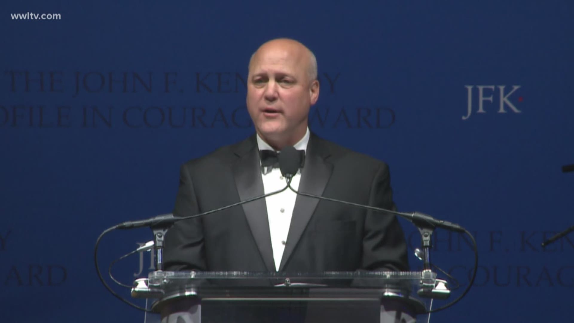 Landrieu honored with JFK award for leadership in removing Confederate monuments