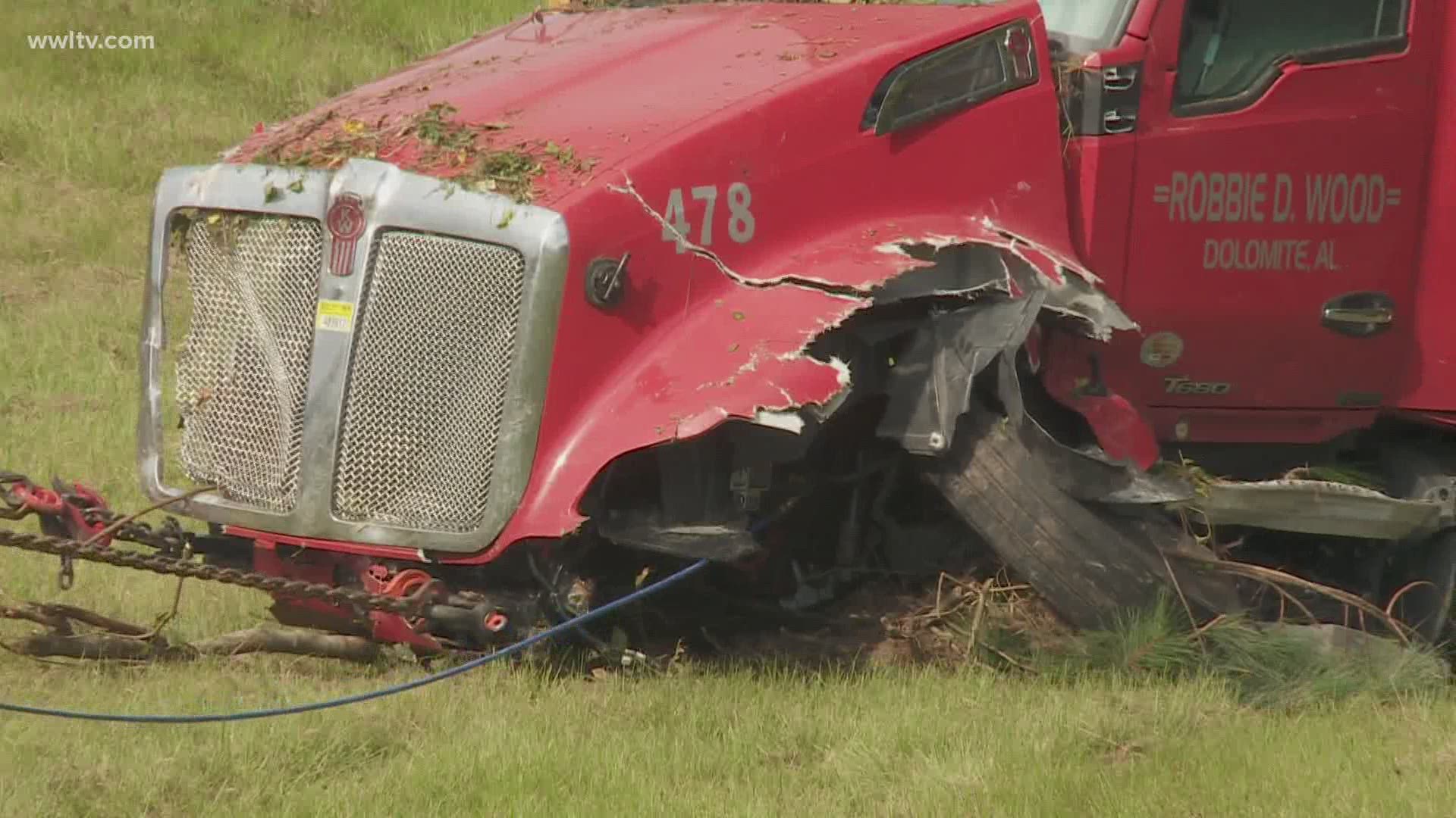 The crash happened near the Louisiana/Mississippi state line and there were no injuries, the crash is under investigation.