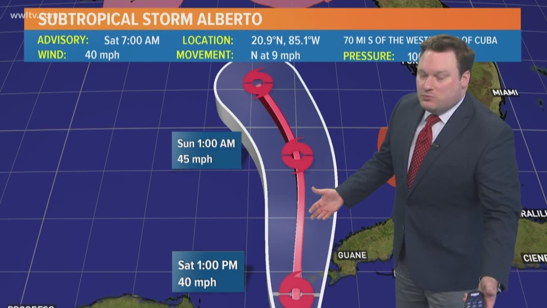 Meteorologist Chris Franklin has the very latest on Alberto and a look at our weekend forecast.
