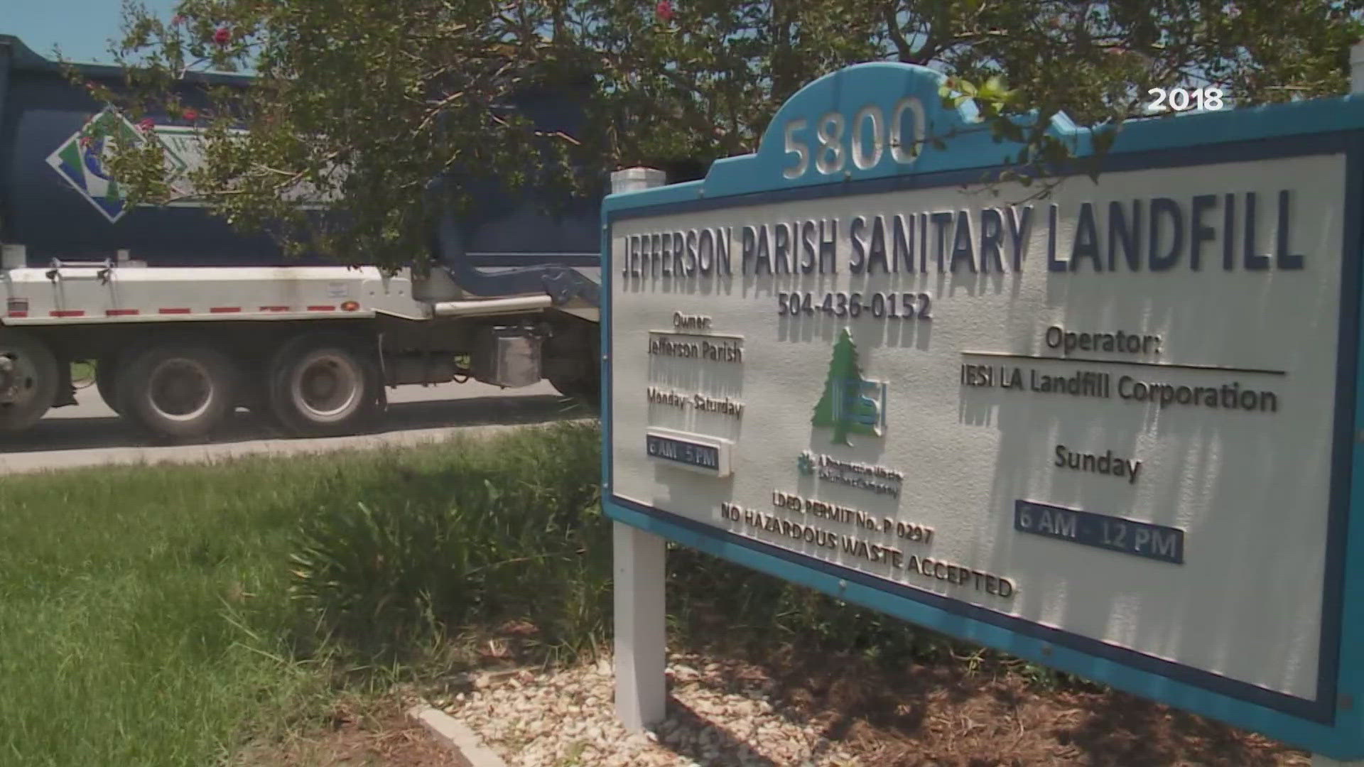 The odors were traced back to Jefferson Parish's landfill in Waggaman, where collection systems were reportedly malfunctioning.