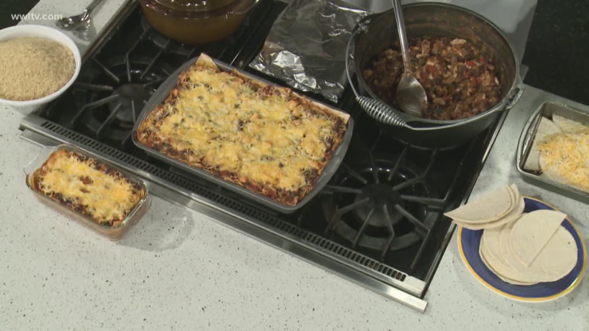 Chef Kevin and Eric are in the kitchen with a delicious and easy to make Black Bean Casserole.