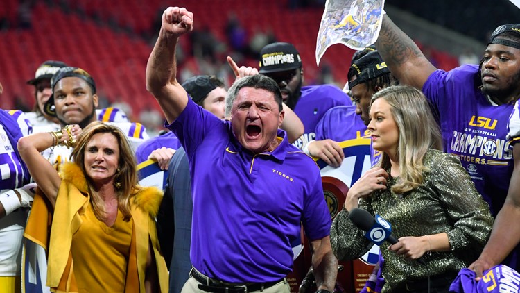 LSU Ed Orgeron named AP college football coach of the year 