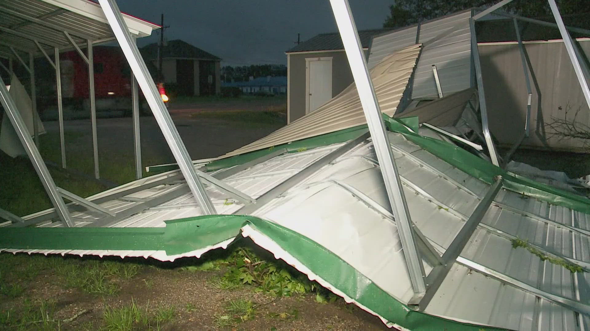 Tangipahoa Parish is also where our Whitney Miller found damaged buildings