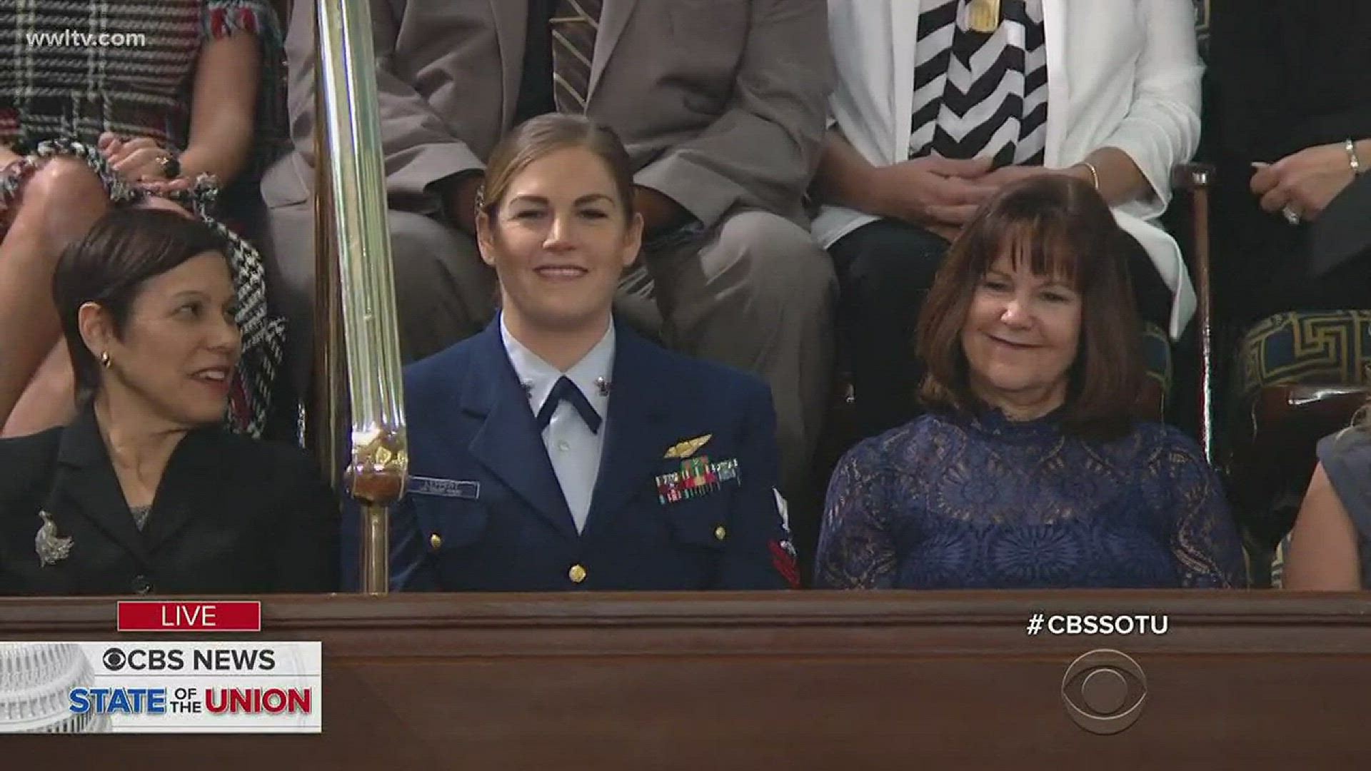 Ashlee Leppert was recognized during President Trump's State of the Union address for her work during last year's hurricane season.