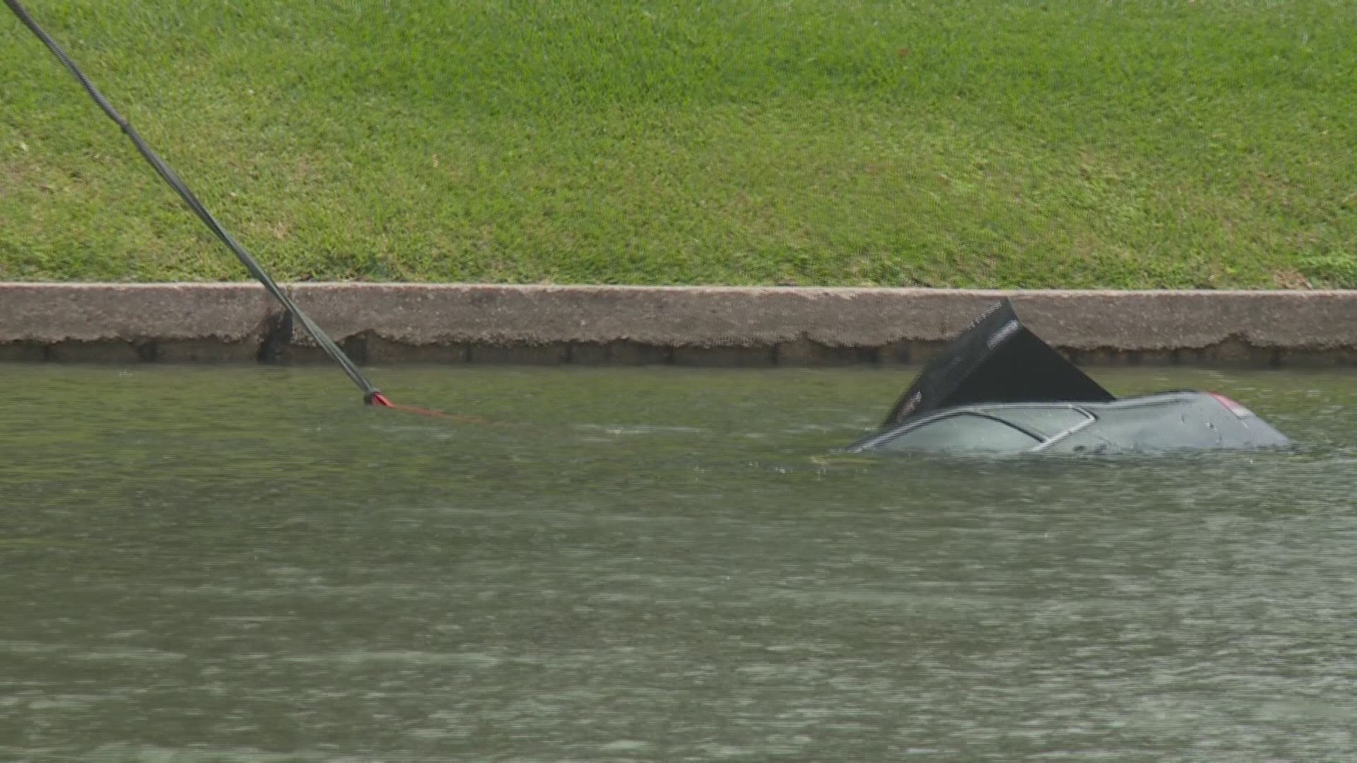 The NOPD searched for and then removed a car from Bayou St. John Monday after a report that a vehicle had one into the water. There was no one inside.