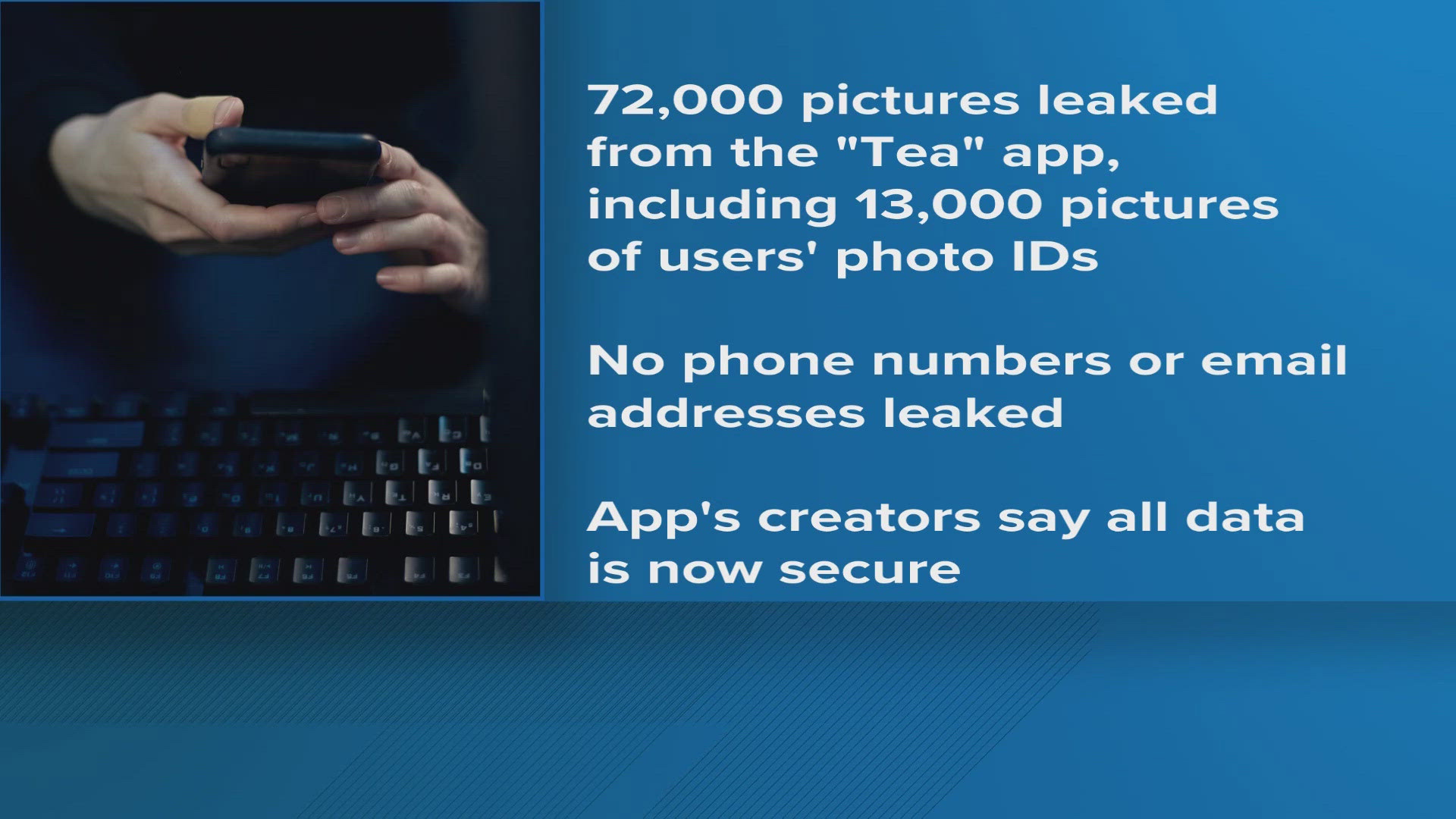 The creators of a popular social media app said its data is now secure after thousands of users' photos were leaked.