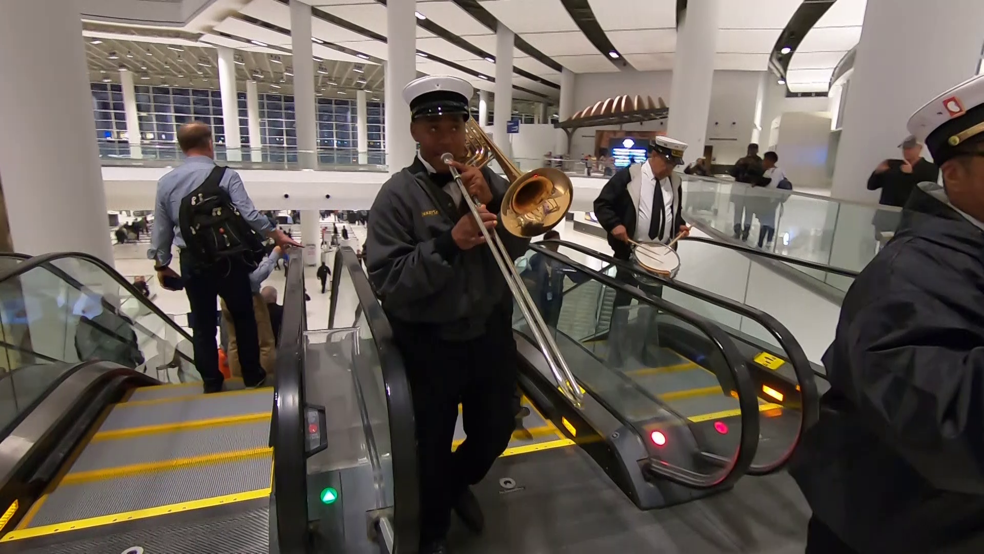 The grand opening of the new MSY terminal would not be complete without a New Orleans brass band.