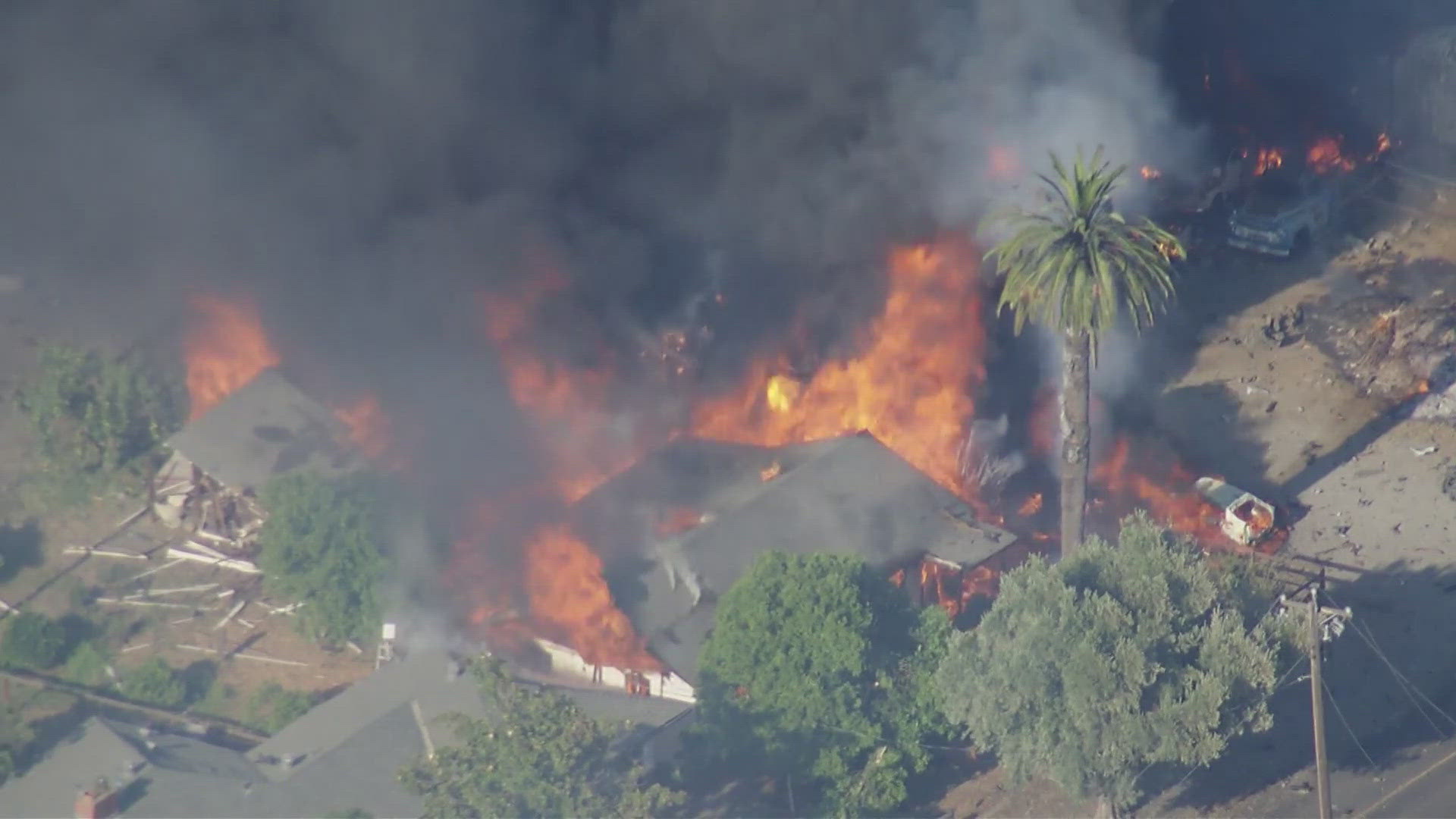 The Tuesday night explosion set off multiple fireworks and caused a large blaze that led to other spot fires and collapsed the building.
