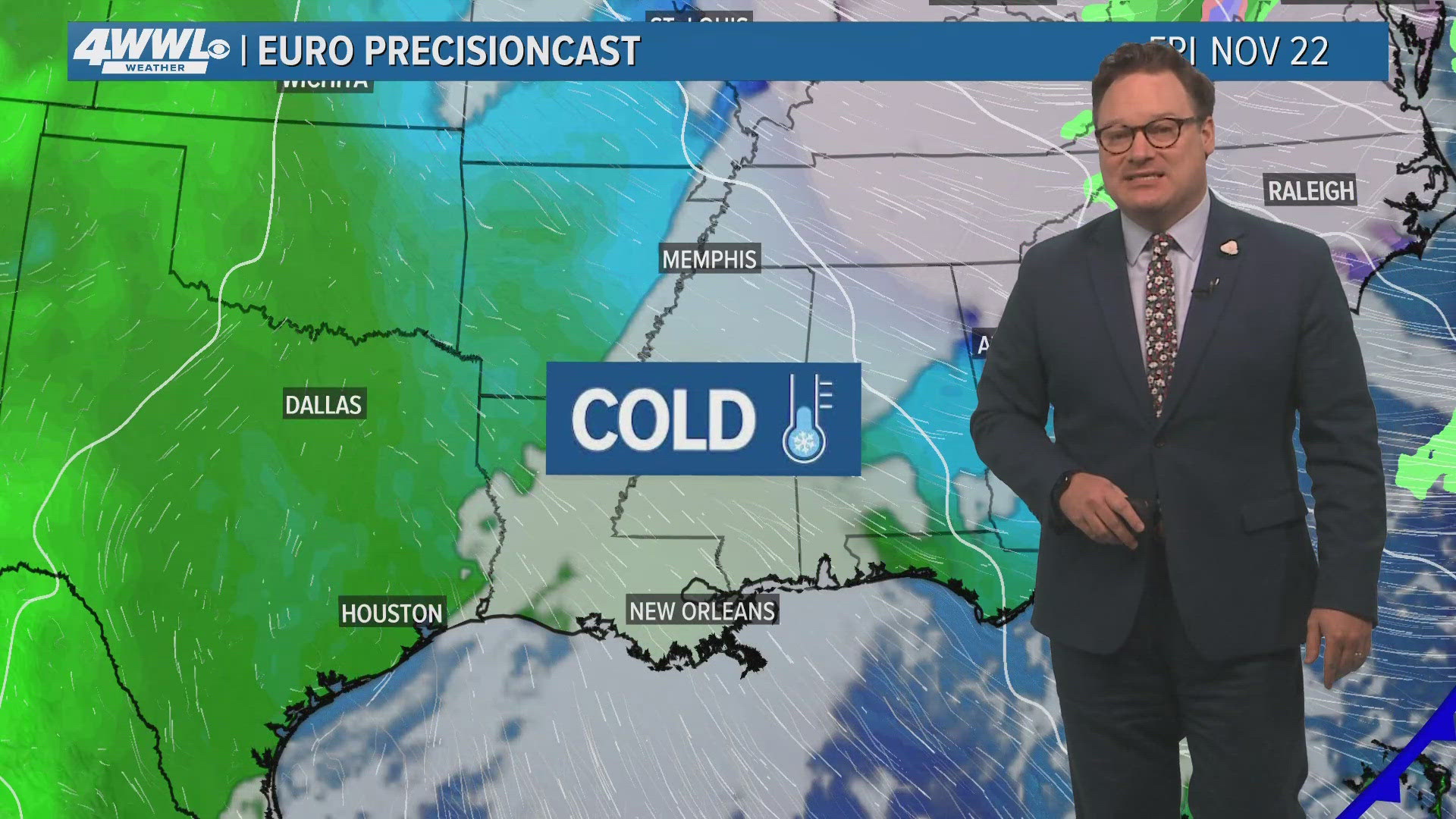 Chief Meteorologist Chris Franklin says while still pleasant, expect a gradual warm up this weekend and Monday before a surge of colder air arrives mid to late week