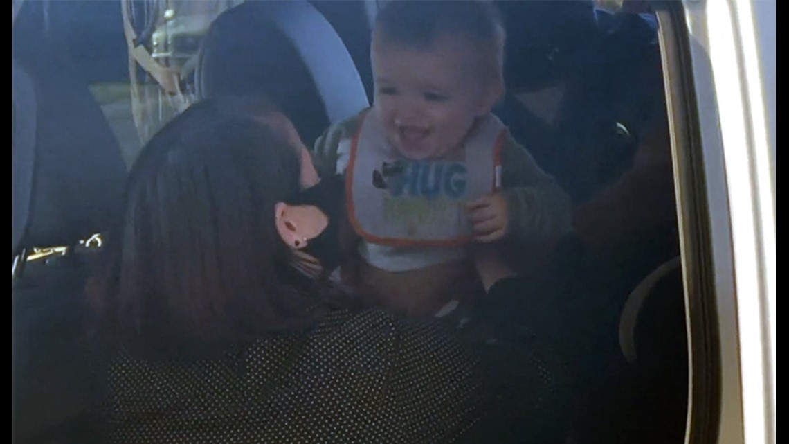 9monthold found safe after being taken during a car theft