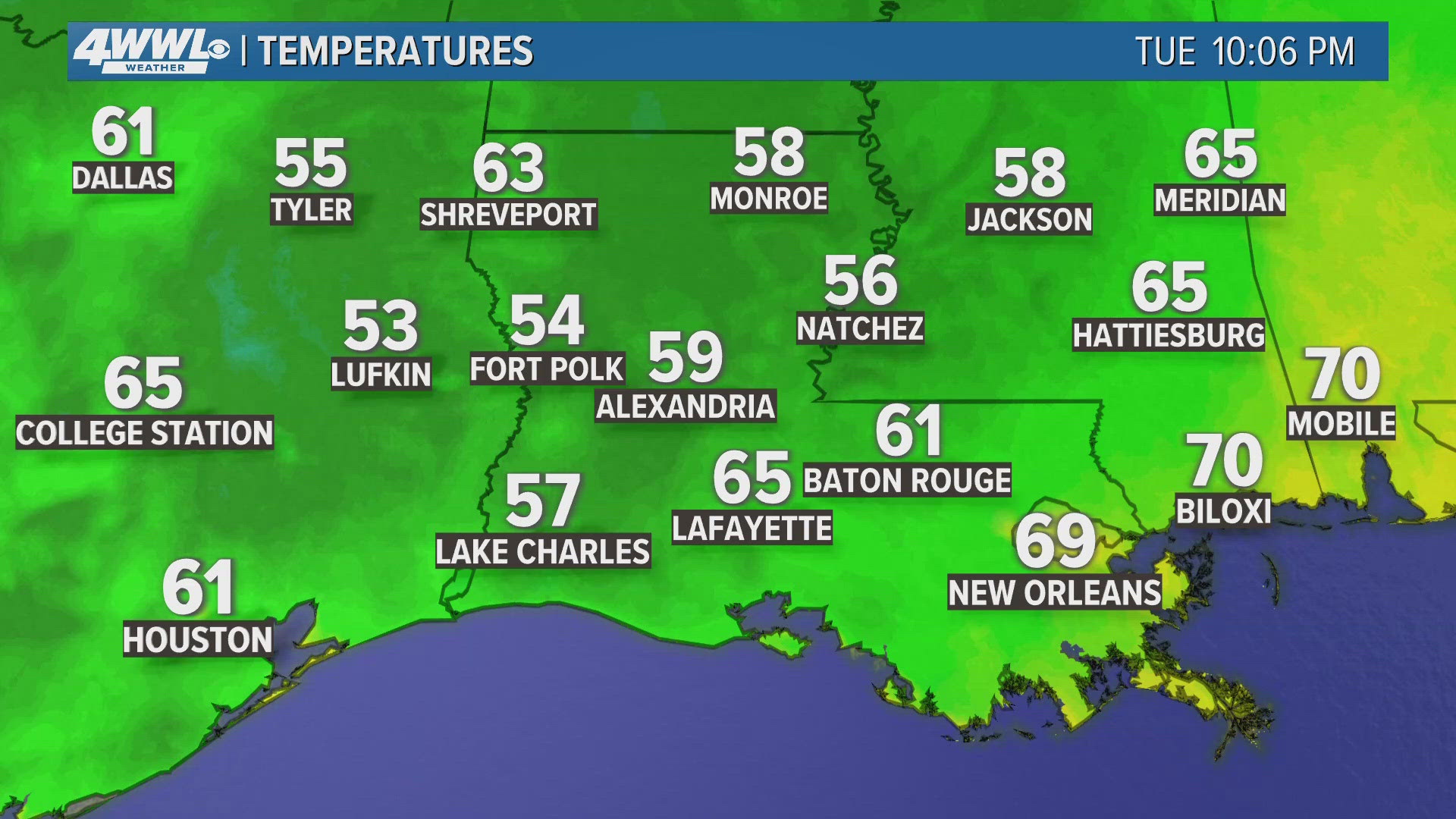 WWL Louisiana Chief Meteorologist Chris Franklin with a first look at the New Orleans-area forecast for News at 10PM on Tuesday, Nov. 19, 2024.