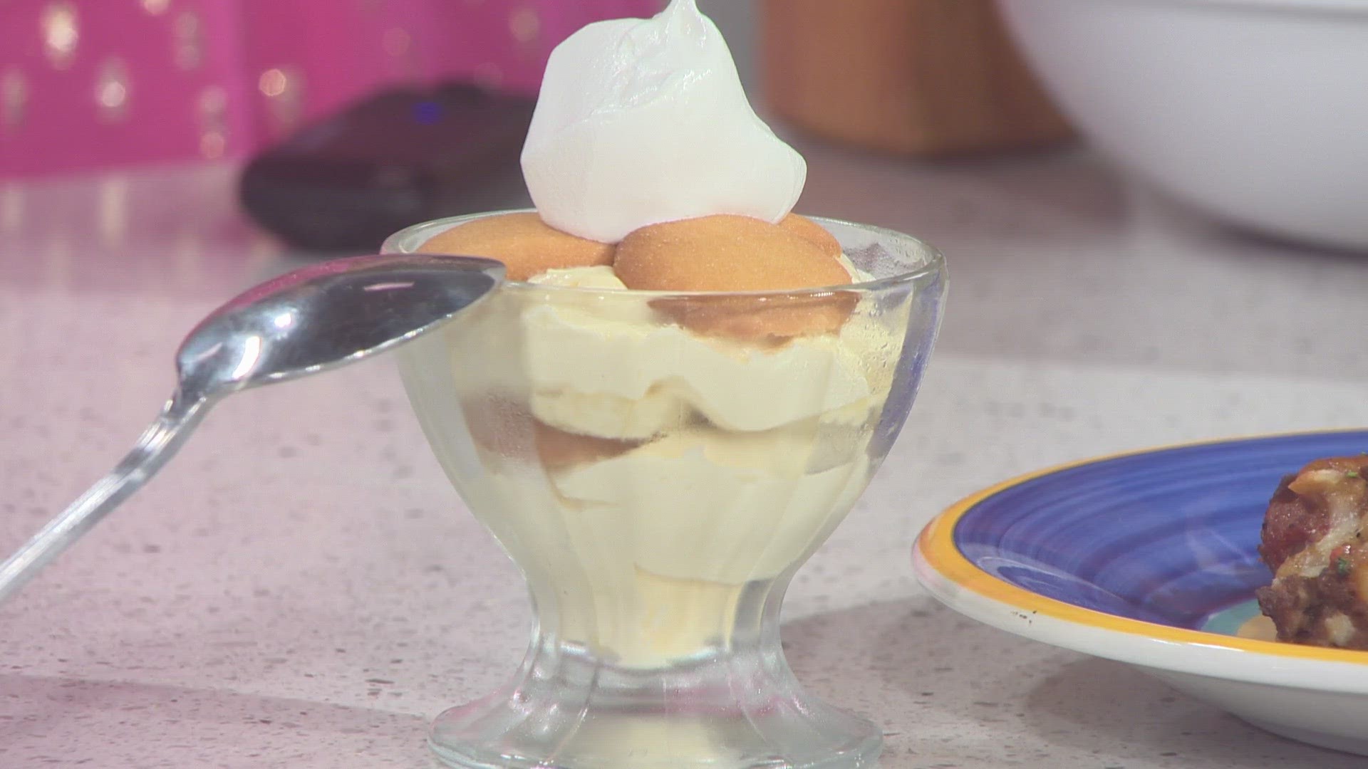 Chef Kevin Belton cooks up Cheeseburger Casserole and Banana Pudding cups.