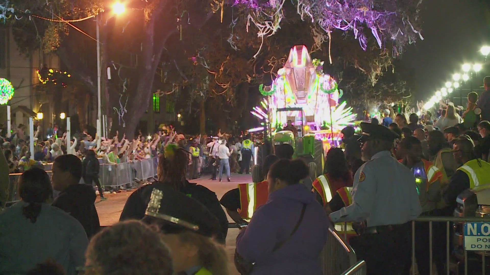 Last Carnival, nearly 200 officers from 13 agencies across the state were posted along routes. The city expects numbers to be about the same in the days ahead.