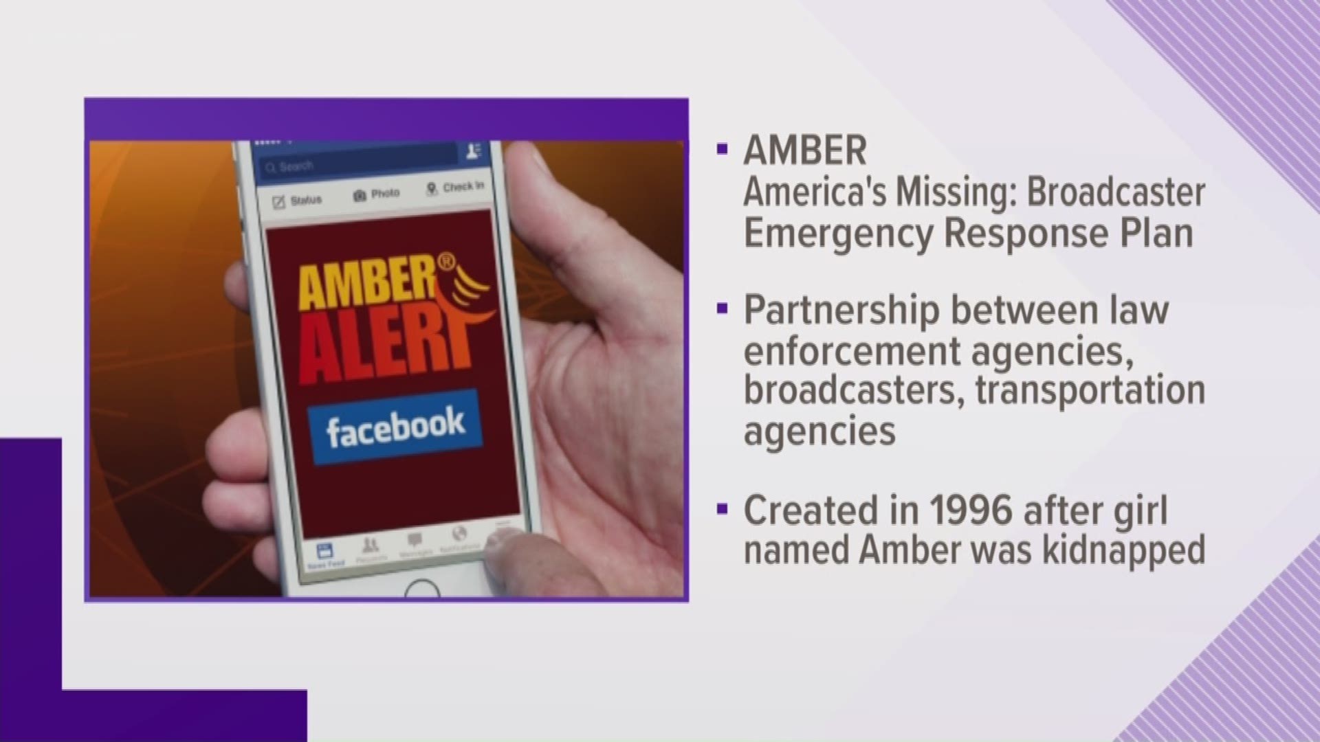 Karen Swensen explains what an Amber Alert means.