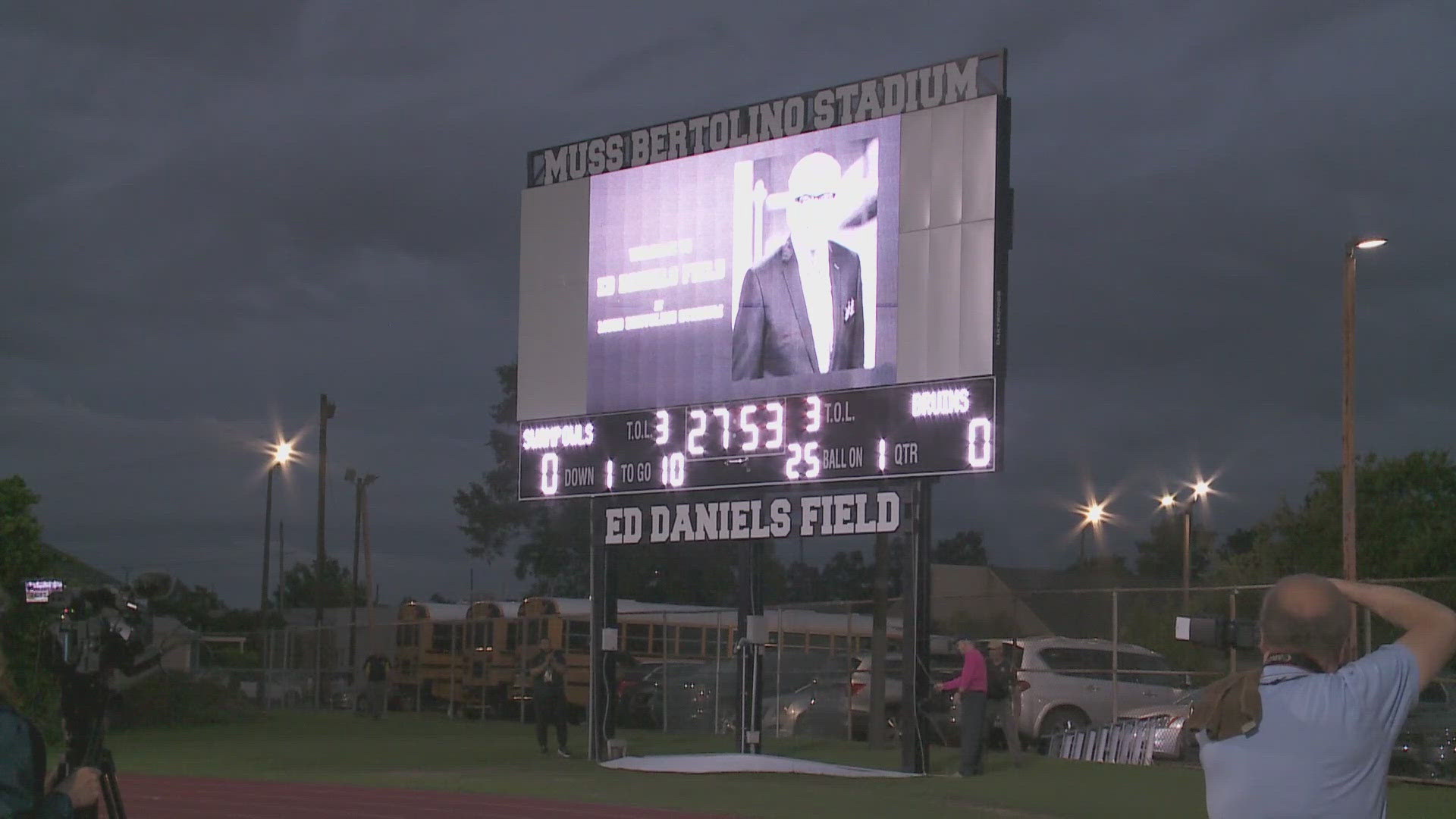 Longtime WGNO Sports Director Ed Daniels was honored Friday. Kenner is now home to a stadium named after him.