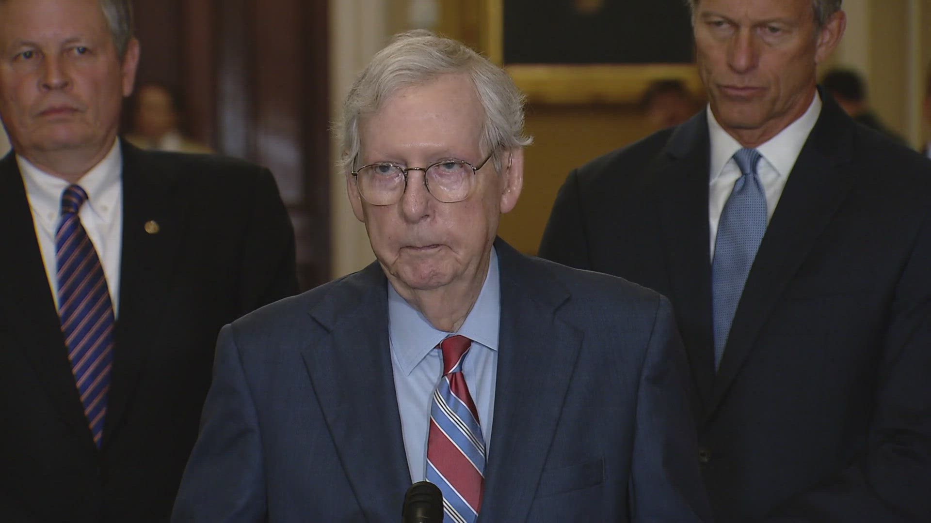 Senate minority leader Mitch McConnell had a strange episode Wednesday where he froze during a press briefing and Dr. Corey Hebert analyzes the signs.