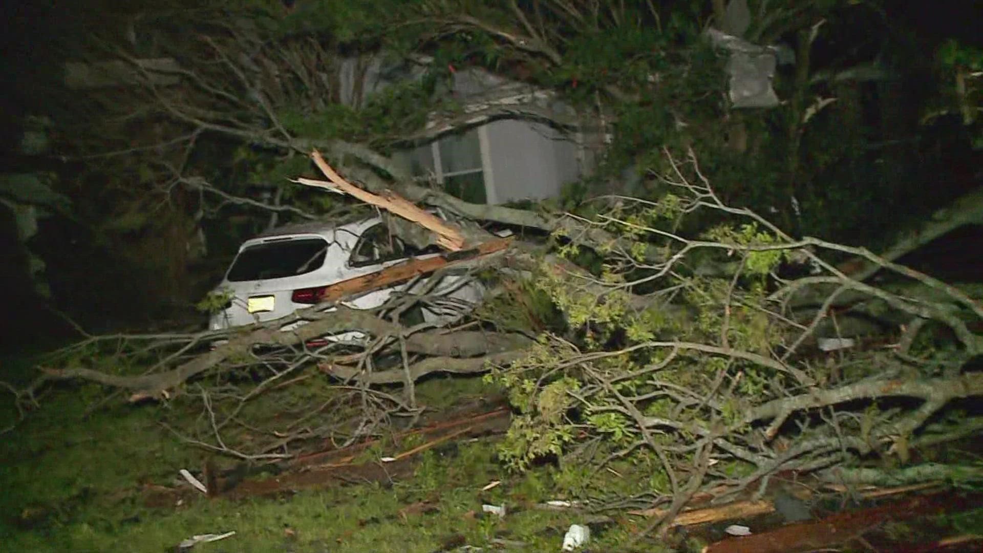 Surveying widespread tornado damage in Arabi