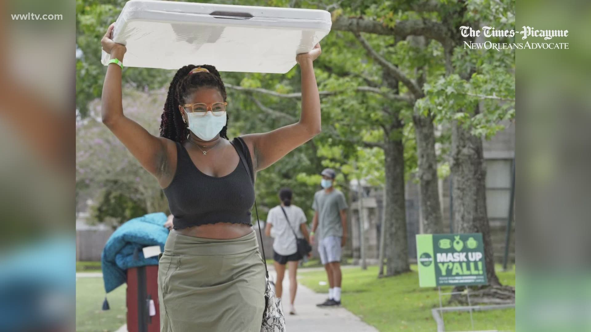 Students and staff are reporting to class Wednesday morning at Tulane University, with added safety measures amid the coronavirus pandemic.