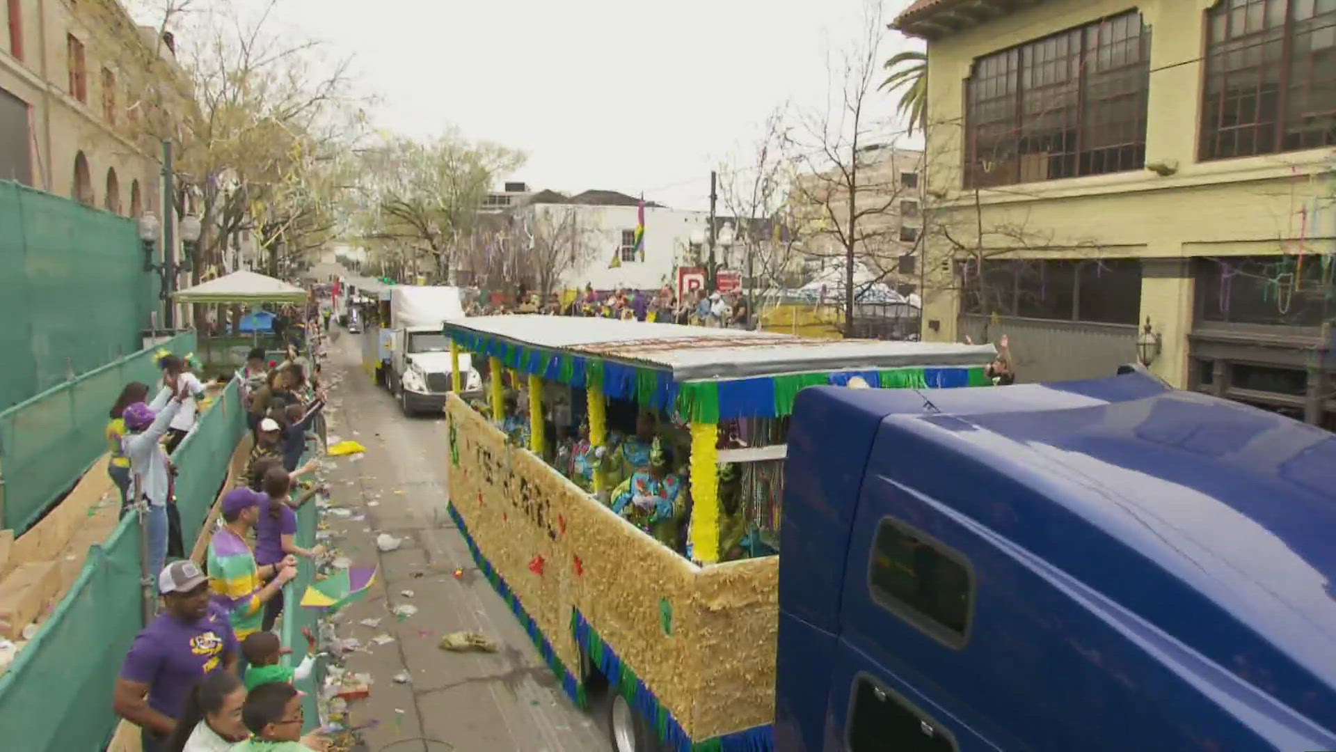 The two truck parades, originally delayed on Mardi Gras day to storms, will roll Sunday. 