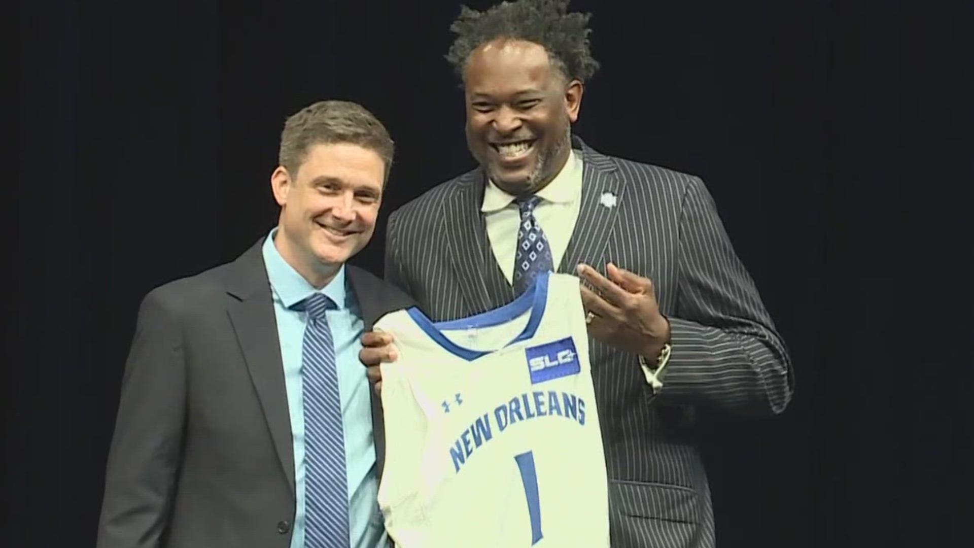 UNO introduced it's new men's basketball coach on April 25. Stacy Hollowell won a national championship at Loyola in 2022.