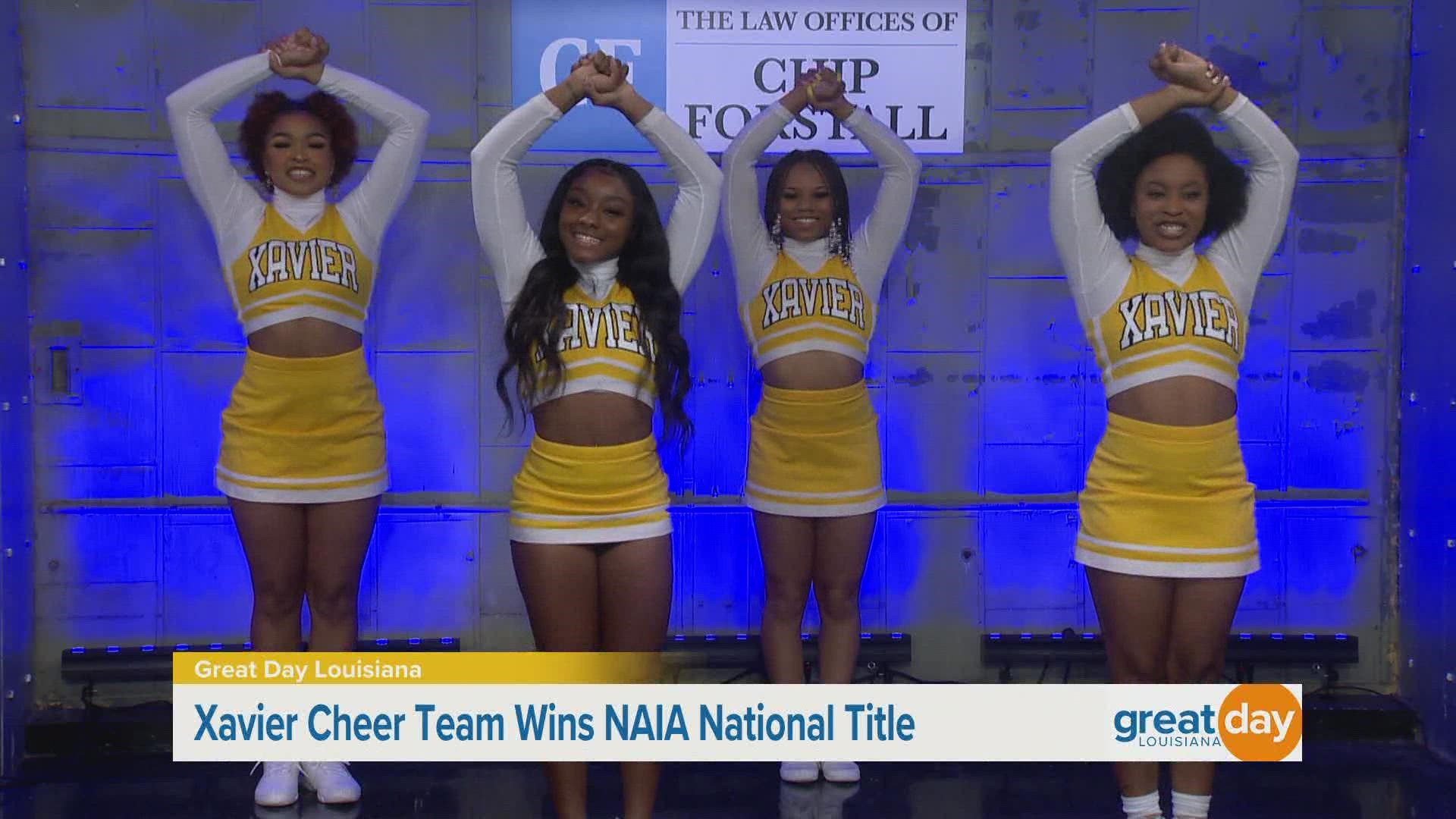 The Xavier University Competitive Cheer team talks about the road to their winning performance at the NAIA Championships.