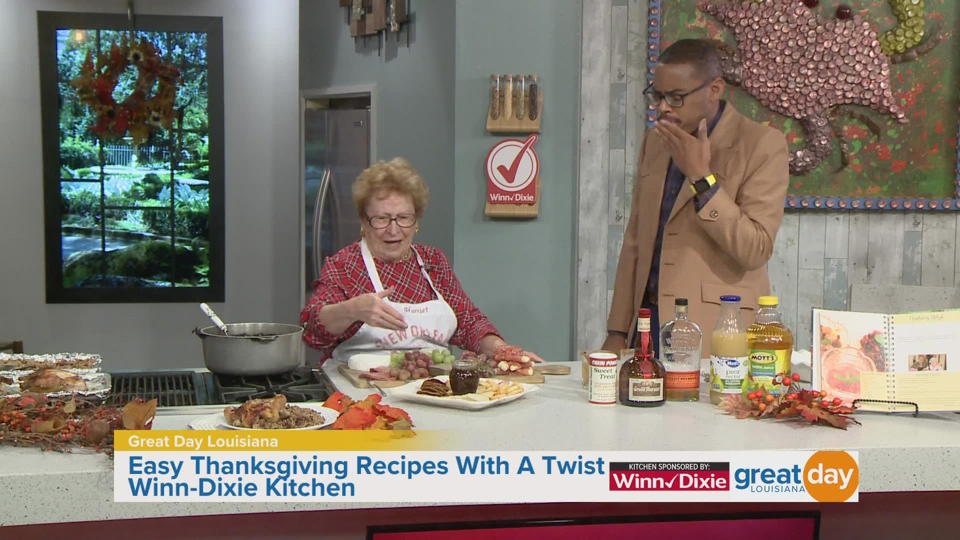 Harriet Robin of the New Orleans School of Cooking shared a recipe for an appetizer and cocktail for Thanksgiving.