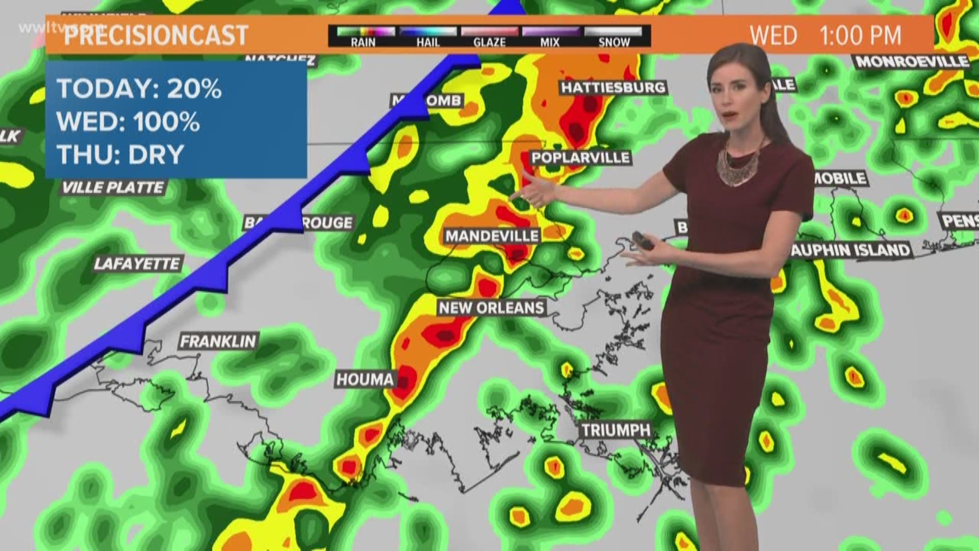 Meteorologist Alexandra Cranford has the forecast at noon on Tuesday, January 22, 2019.