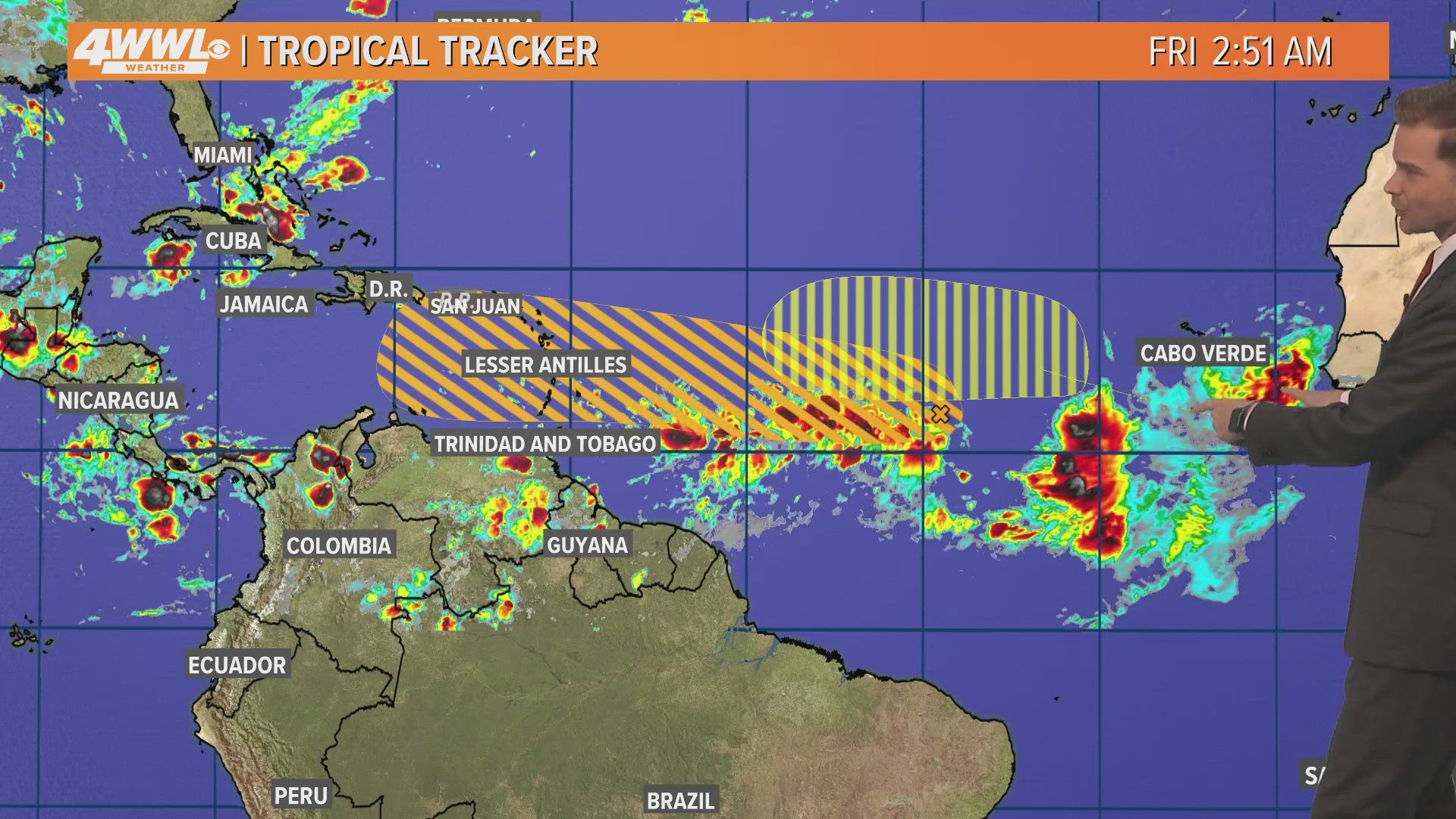 Disturbed weather in the Gulf of Mexico will bring rain to parts of the Gulf Coast through this weekend.