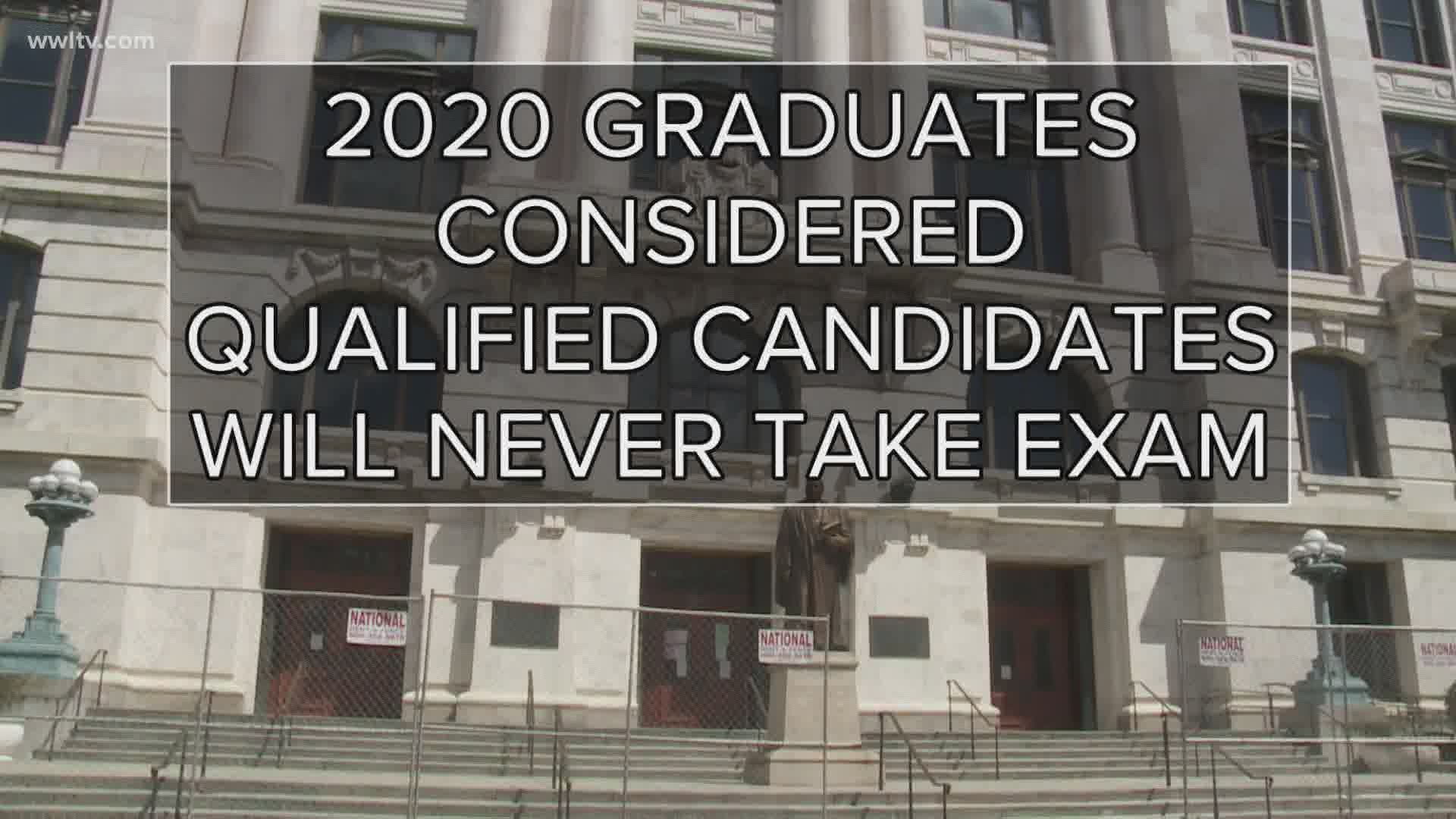Louisiana Supreme Court waives bar exam for 2020 law school grads