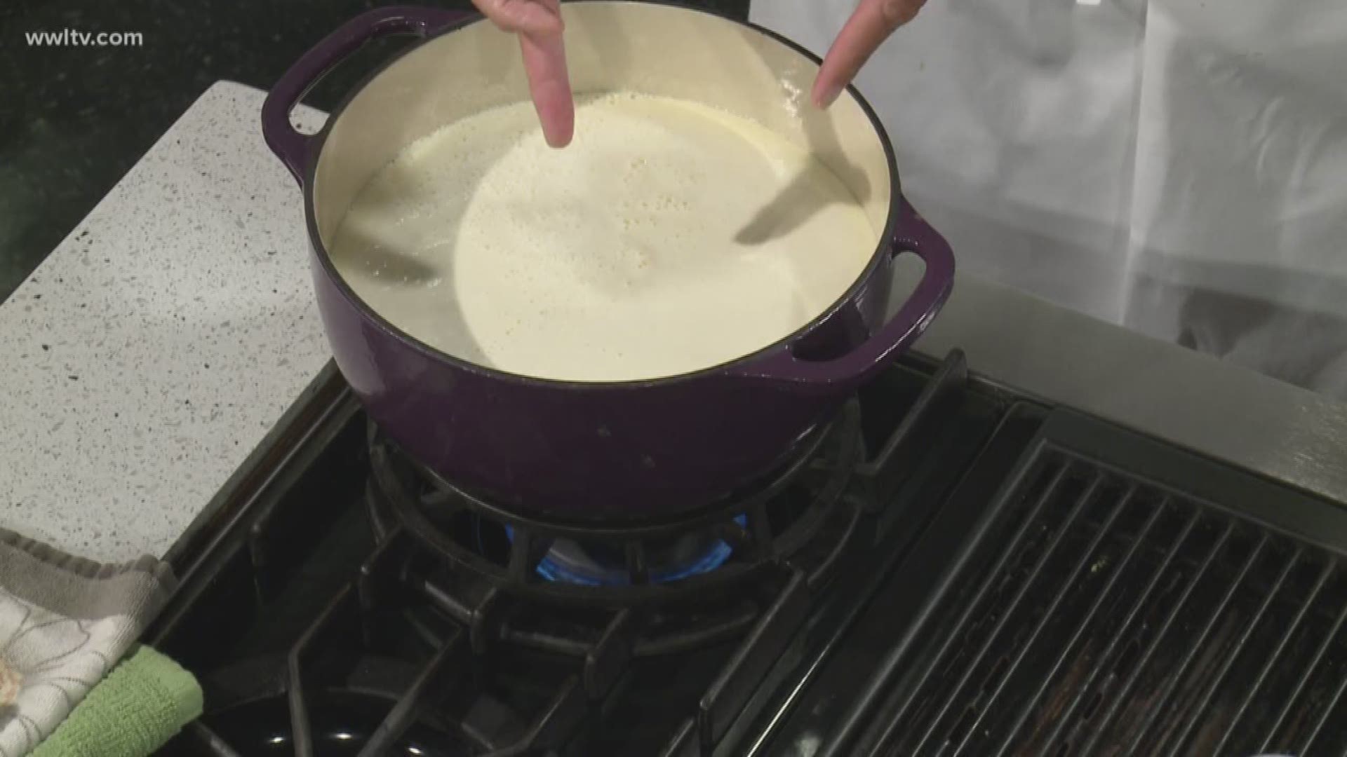 Chef Kevin Belton is in the kitchen whipping up some eggnog muffins.