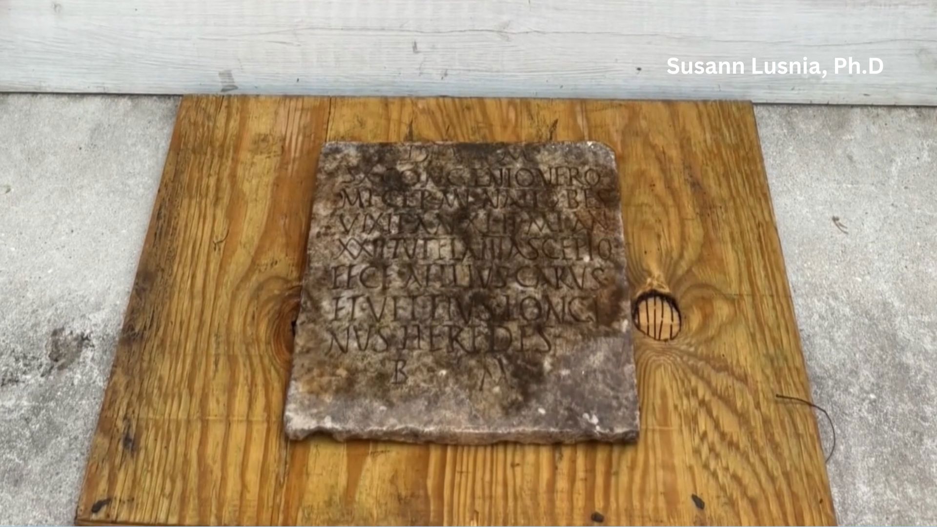 Ancient Roman tombstone on display in Italy after it's discovered in New Orleans backyard