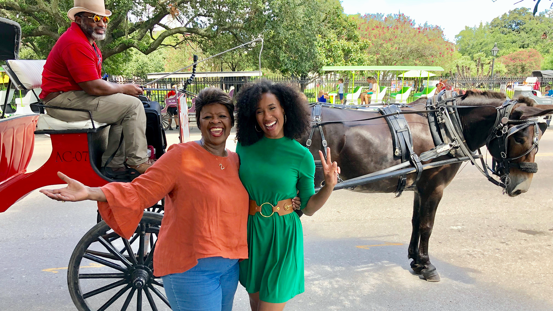 The Soul Queen of New Orleans takes a carriage ride for a New Orleans history tour. Irma Thomas says she was fired twice before starting her singing career.