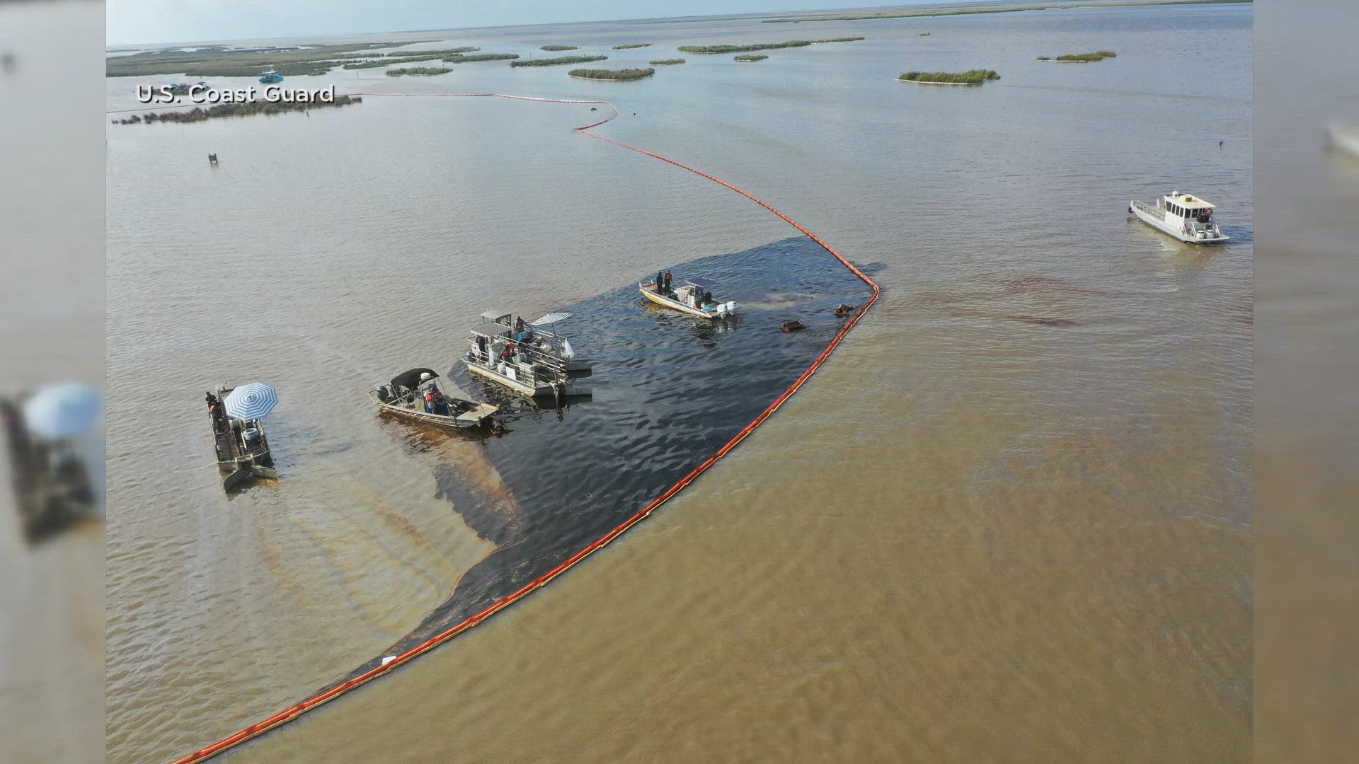 The Coast Guard says crews have been working around the clock for days to clean up the water.
