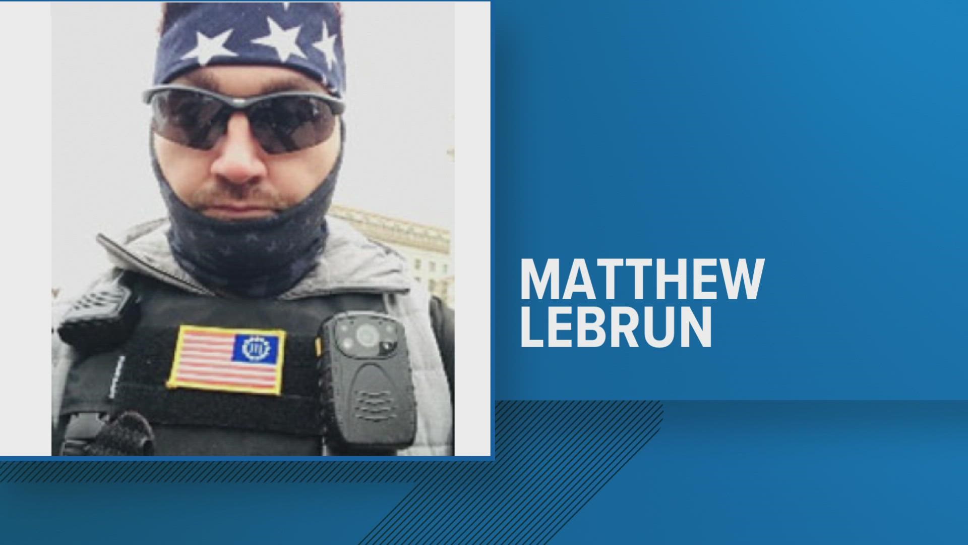 33-year-old Matthew LeBrun is facing several charges including unlawfully entering the building.